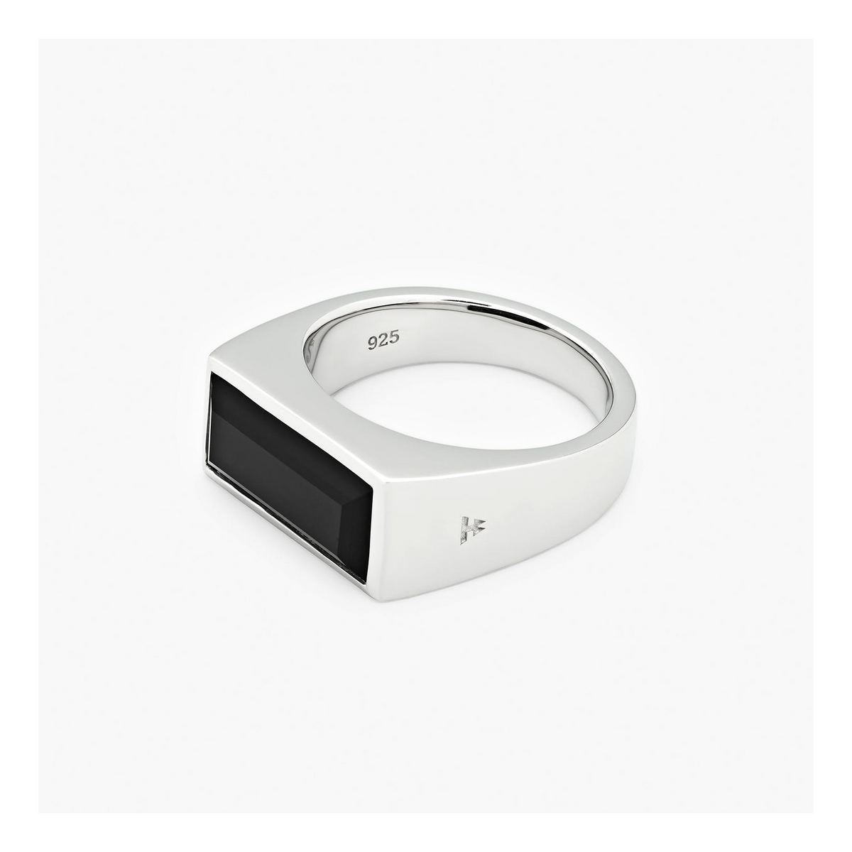 Peaky Ring Polished Black Onyx 925 Sterling Silver