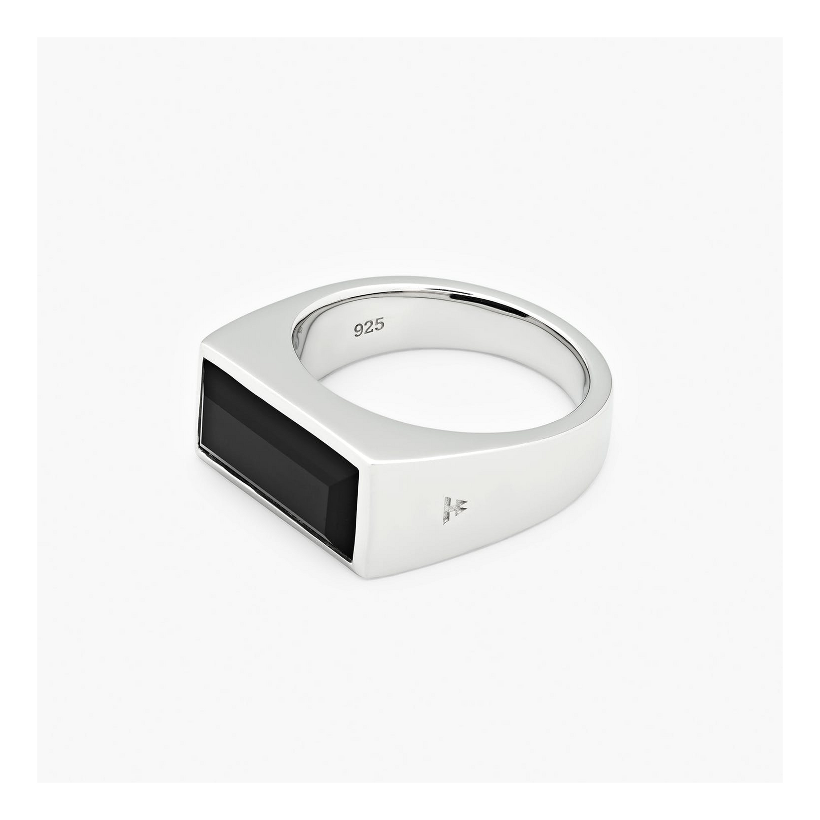 Peaky Ring Polished Black Onyx 925 Sterling Silver