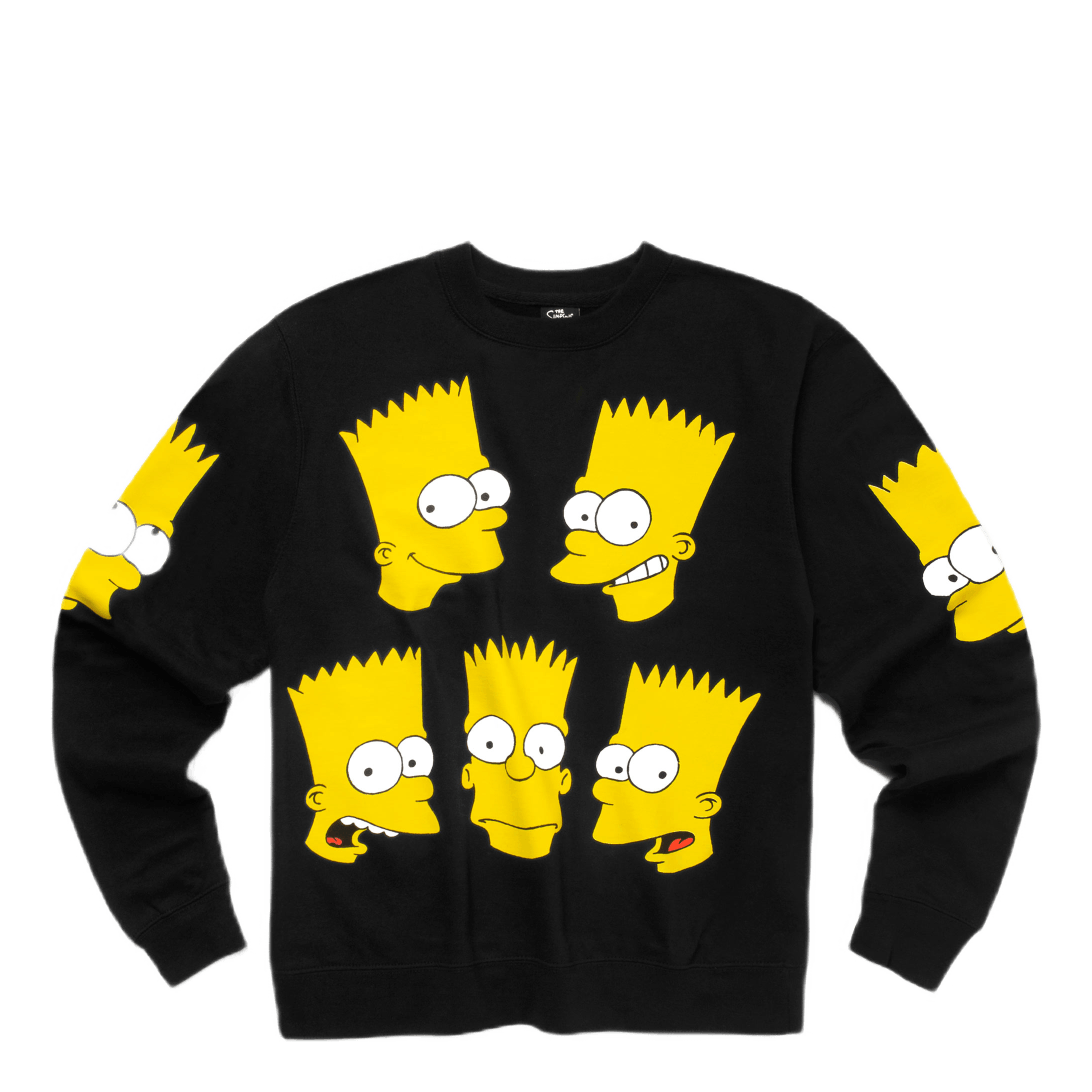 X Simpsons Classic Bart Crew N Black