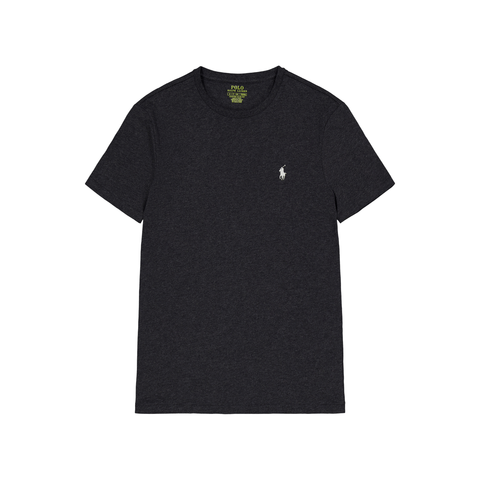 Custom Slim Fit Jersey Crewneck T-Shirt Black Marl Heather