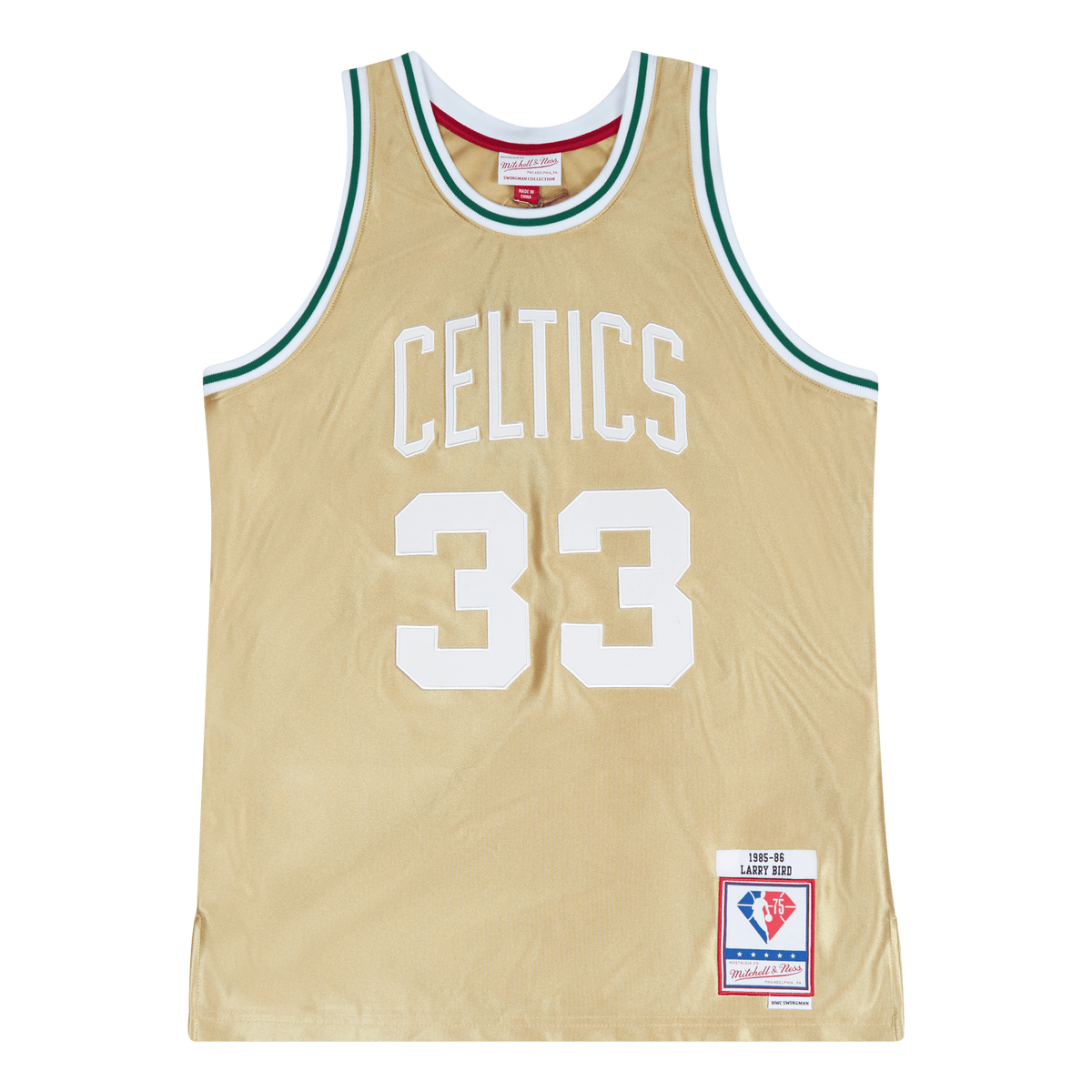 Celtics Nba 75th Gold Swingman Bird