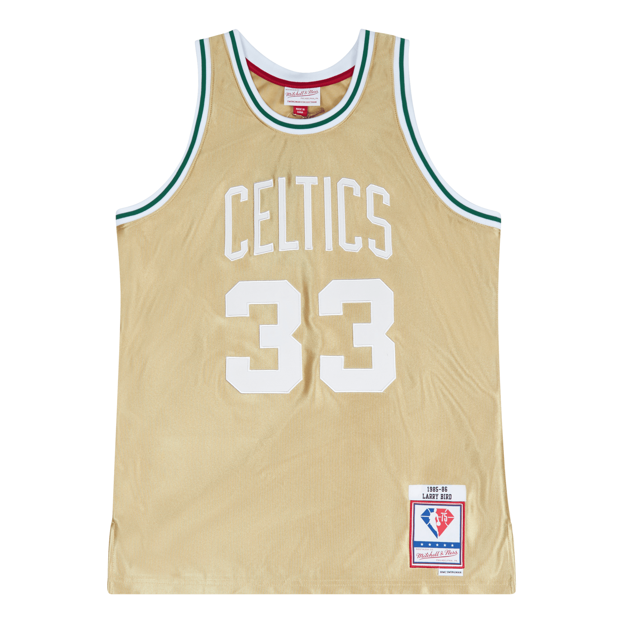 Celtics Nba 75th Gold Swingman Bird