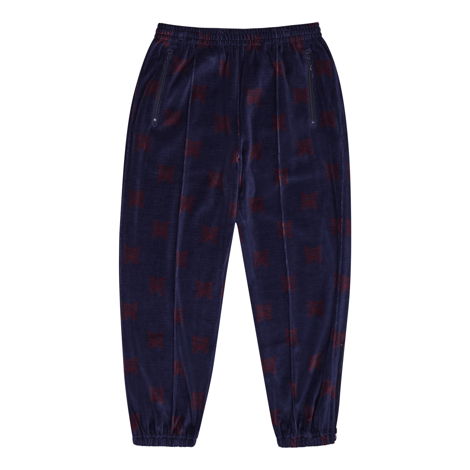 Zipped Track Pant - C/pe Papil Navy/bordeaux