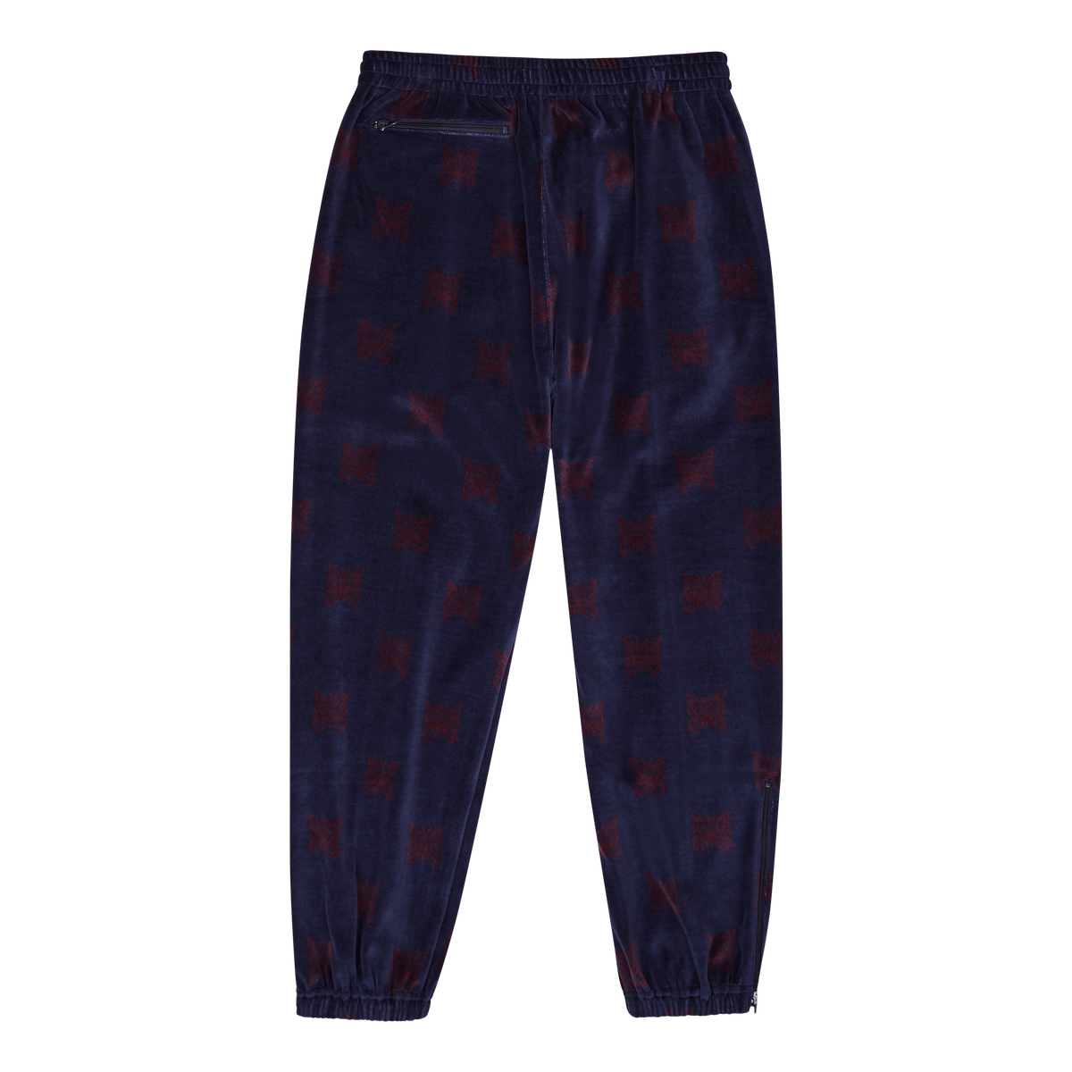 Zipped Track Pant - C/pe Papil Navy/bordeaux