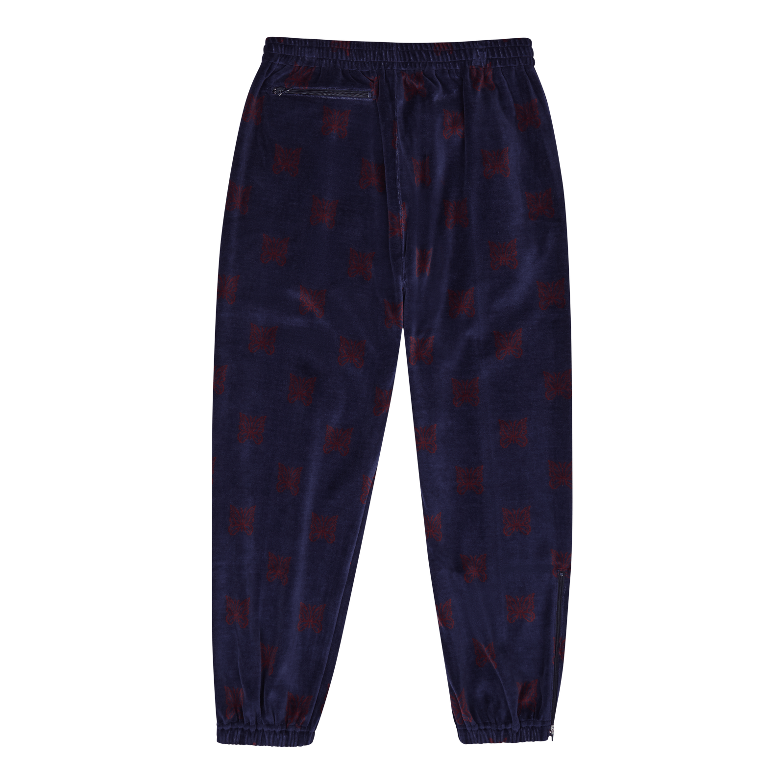 Zipped Track Pant - C/pe Papil Navy/bordeaux