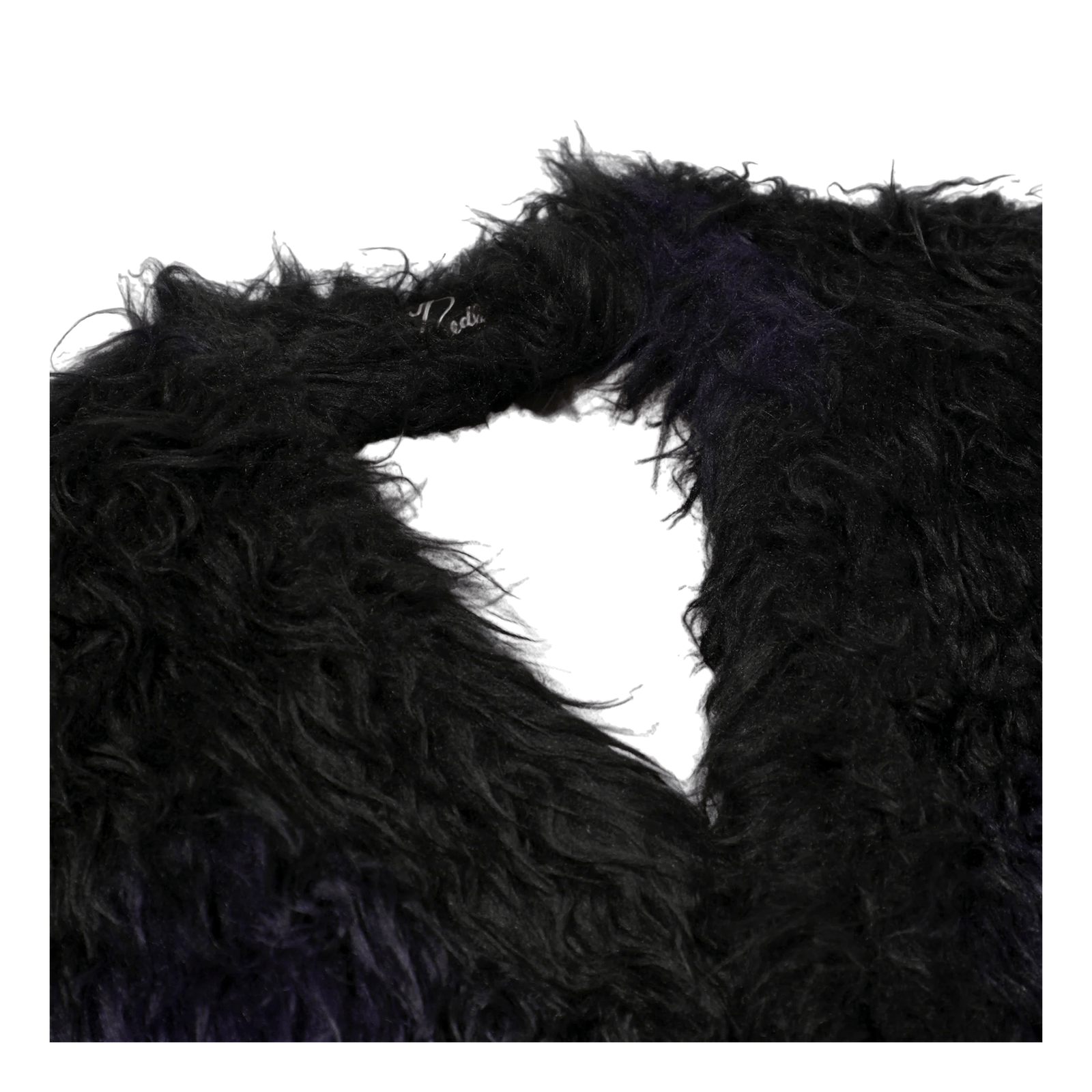 Gown Coat - Acrylic Fur / Blur Black