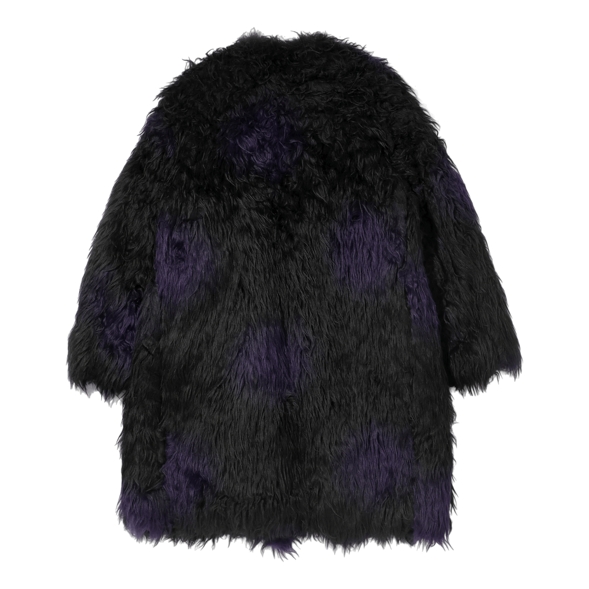 Gown Coat - Acrylic Fur / Blur Black
