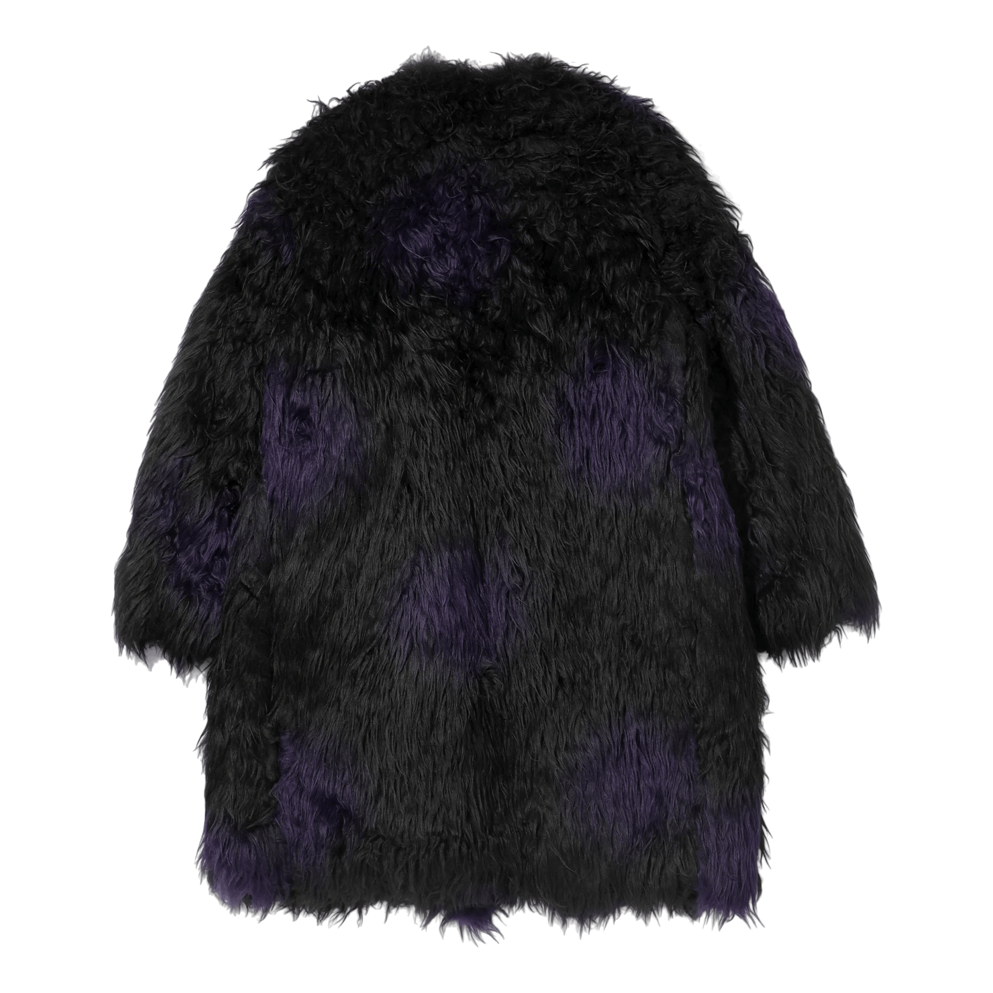 Gown Coat - Acrylic Fur / Blur Black
