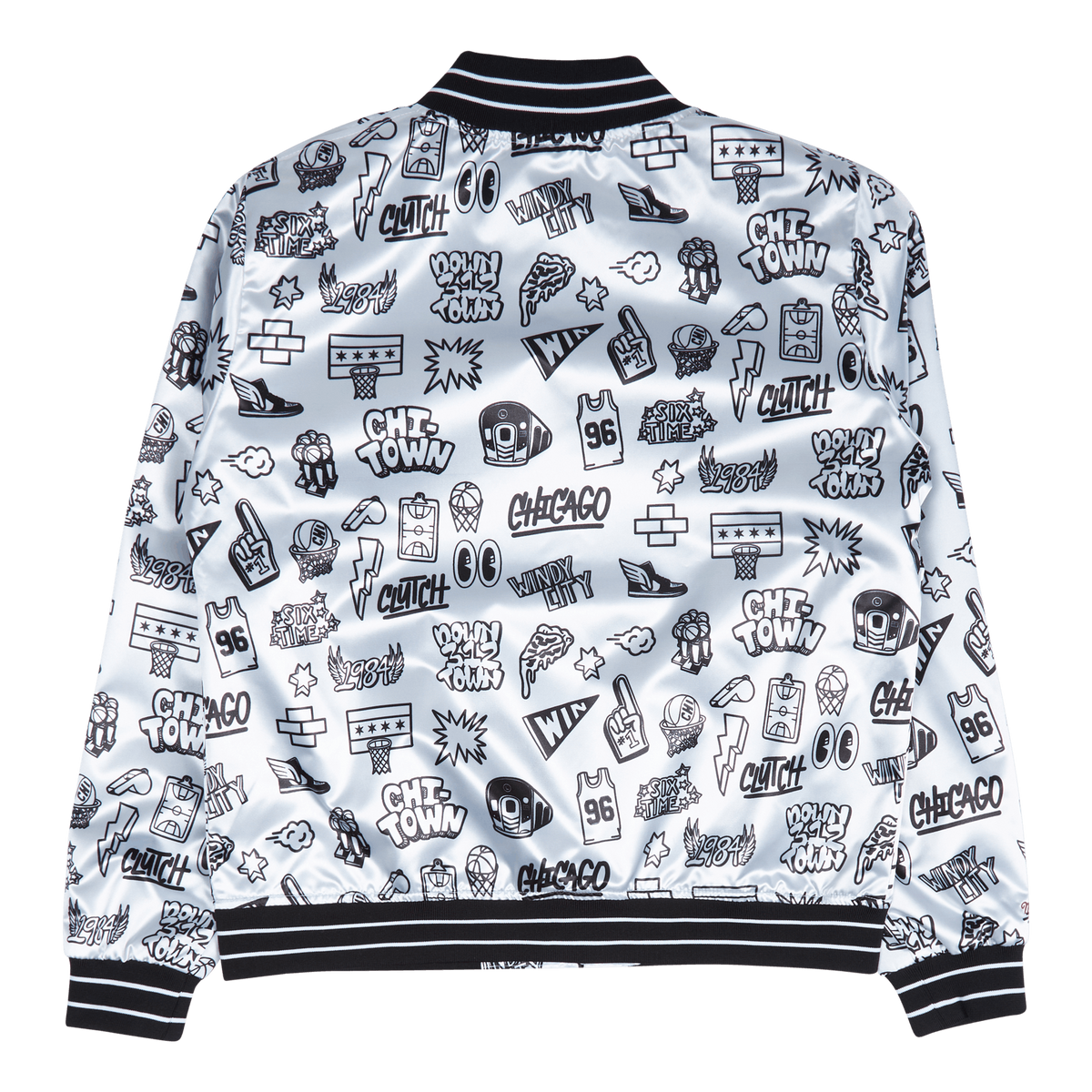 Women's Bulls Doodle Satin Jacket