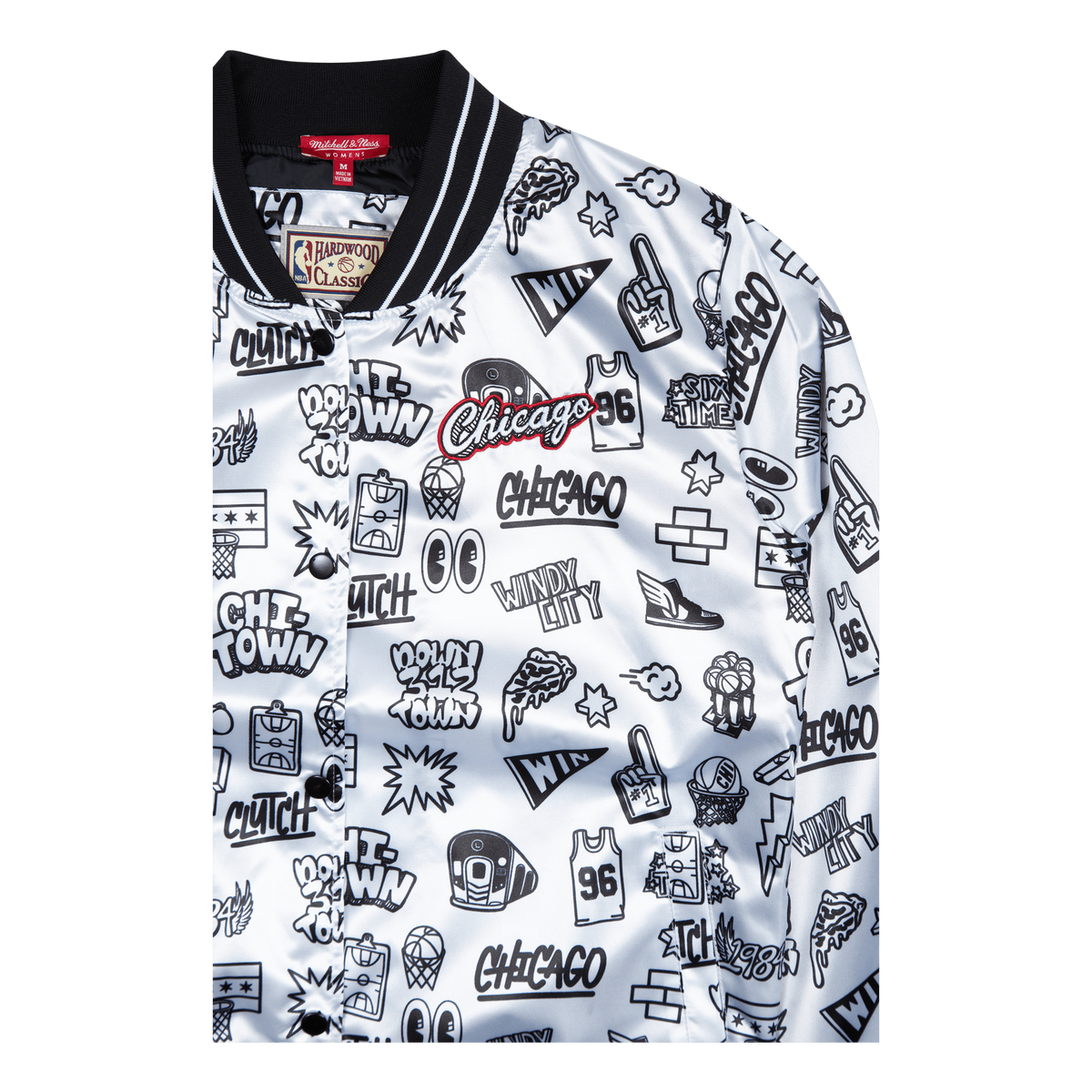 Women's Bulls Doodle Satin Jacket