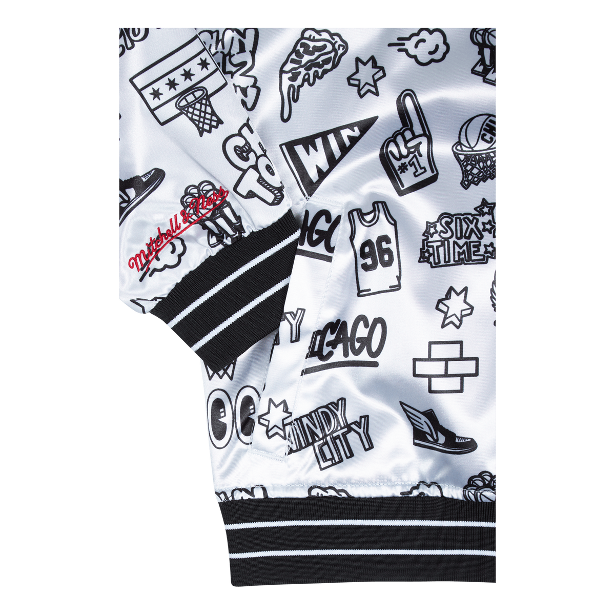 Women's Bulls Doodle Satin Jacket