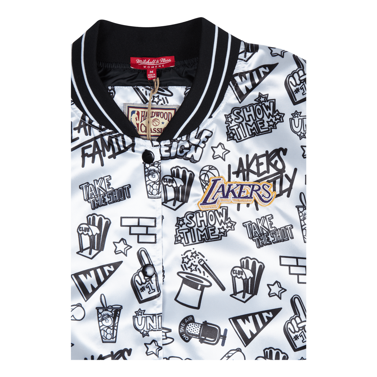 Women's Lakers Doodle Satin Jacket