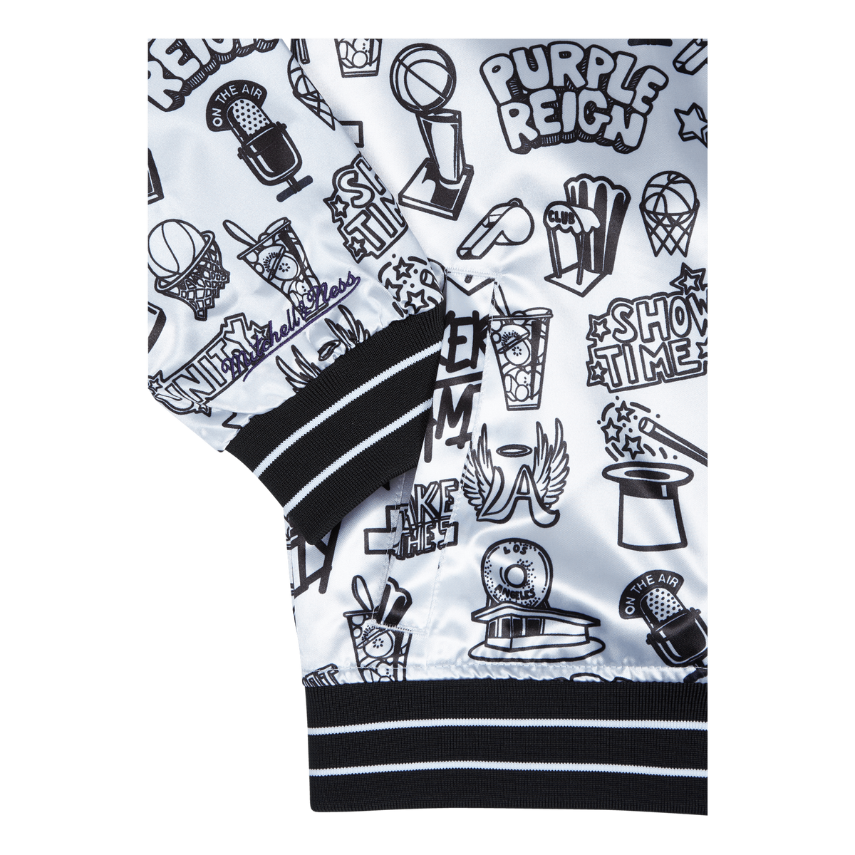 Women's Lakers Doodle Satin Jacket