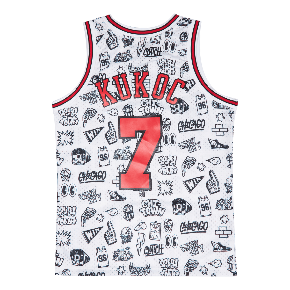 Bulls Doodle Swingman Jersey - Toni Kukoc