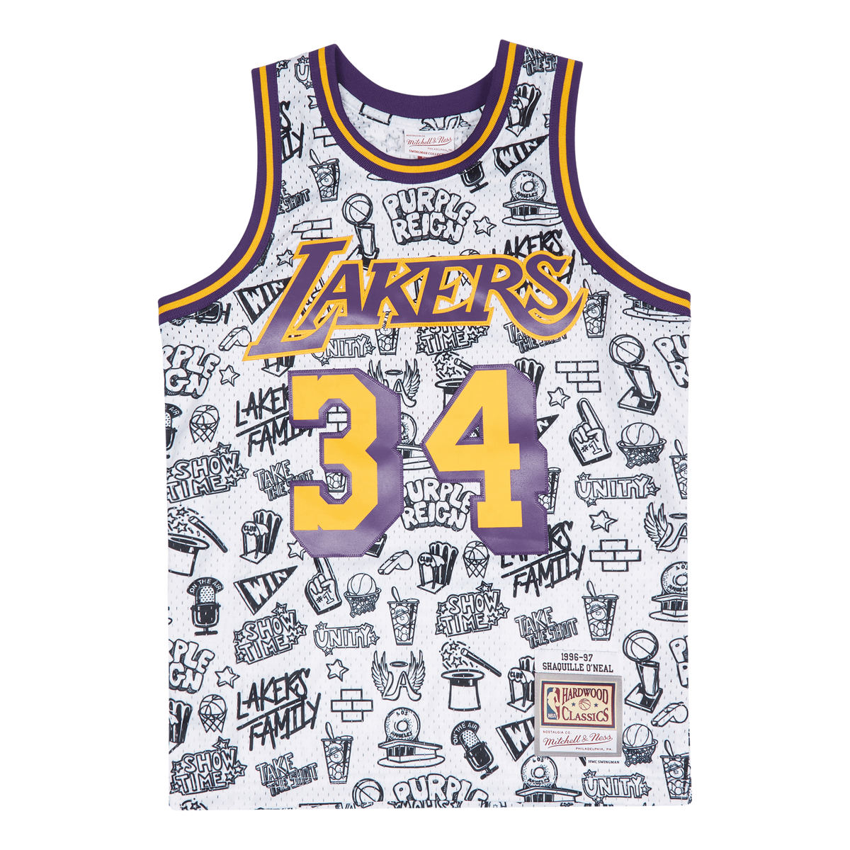 Lakers Doodle Swingman Jersey - O&#39;Neal