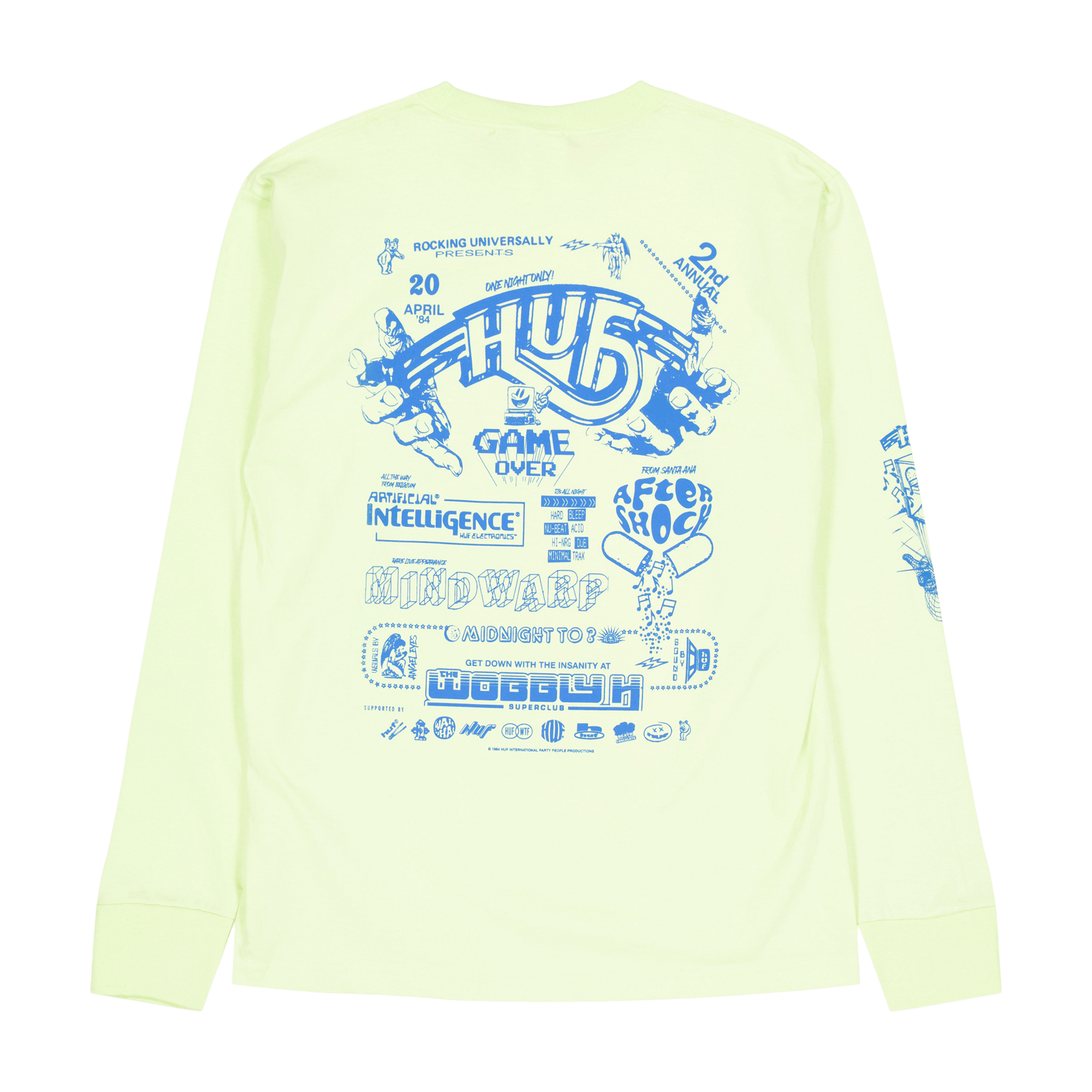 Game Over L/s Tee Lime