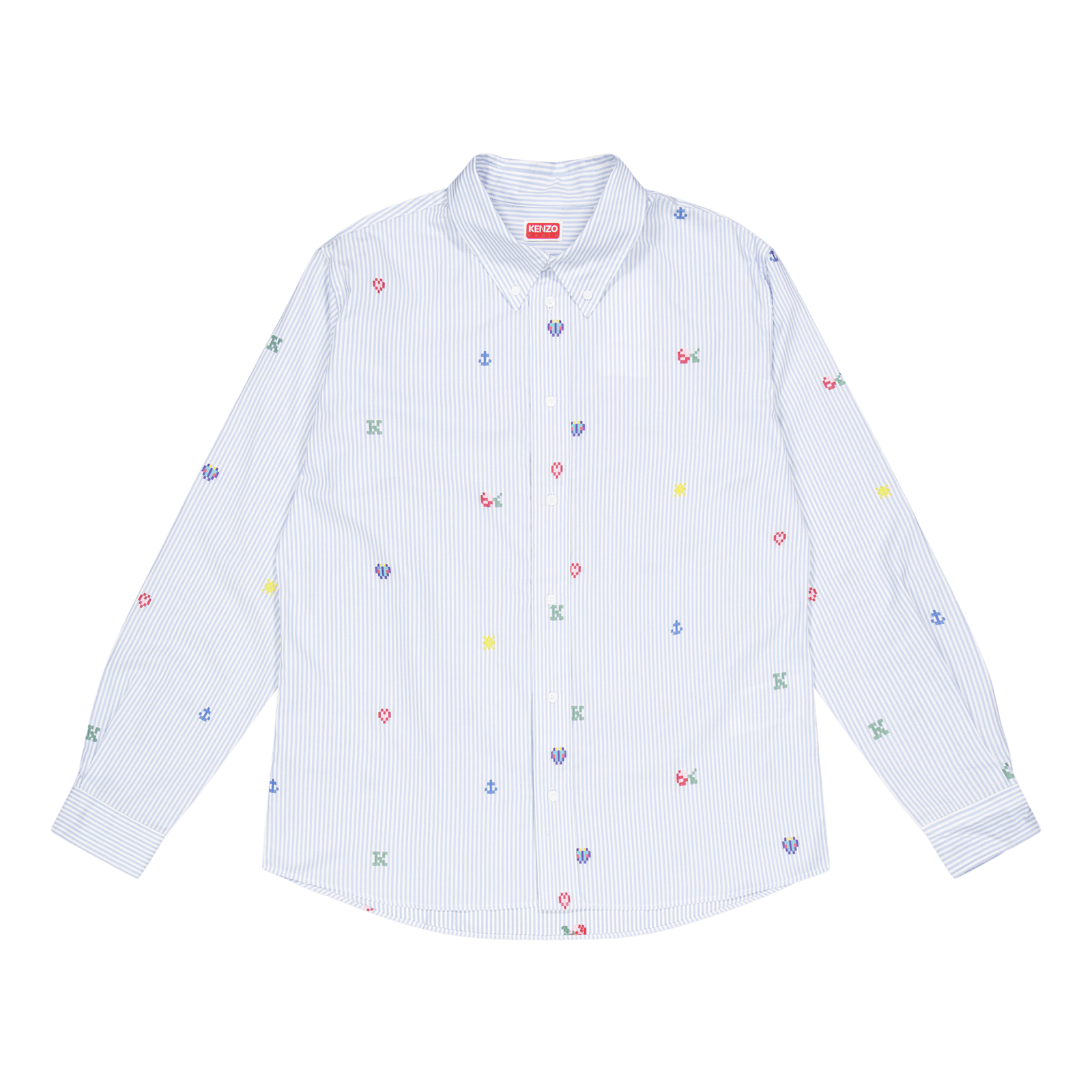 Shirt Ls Kenzo Pixel Light Blue