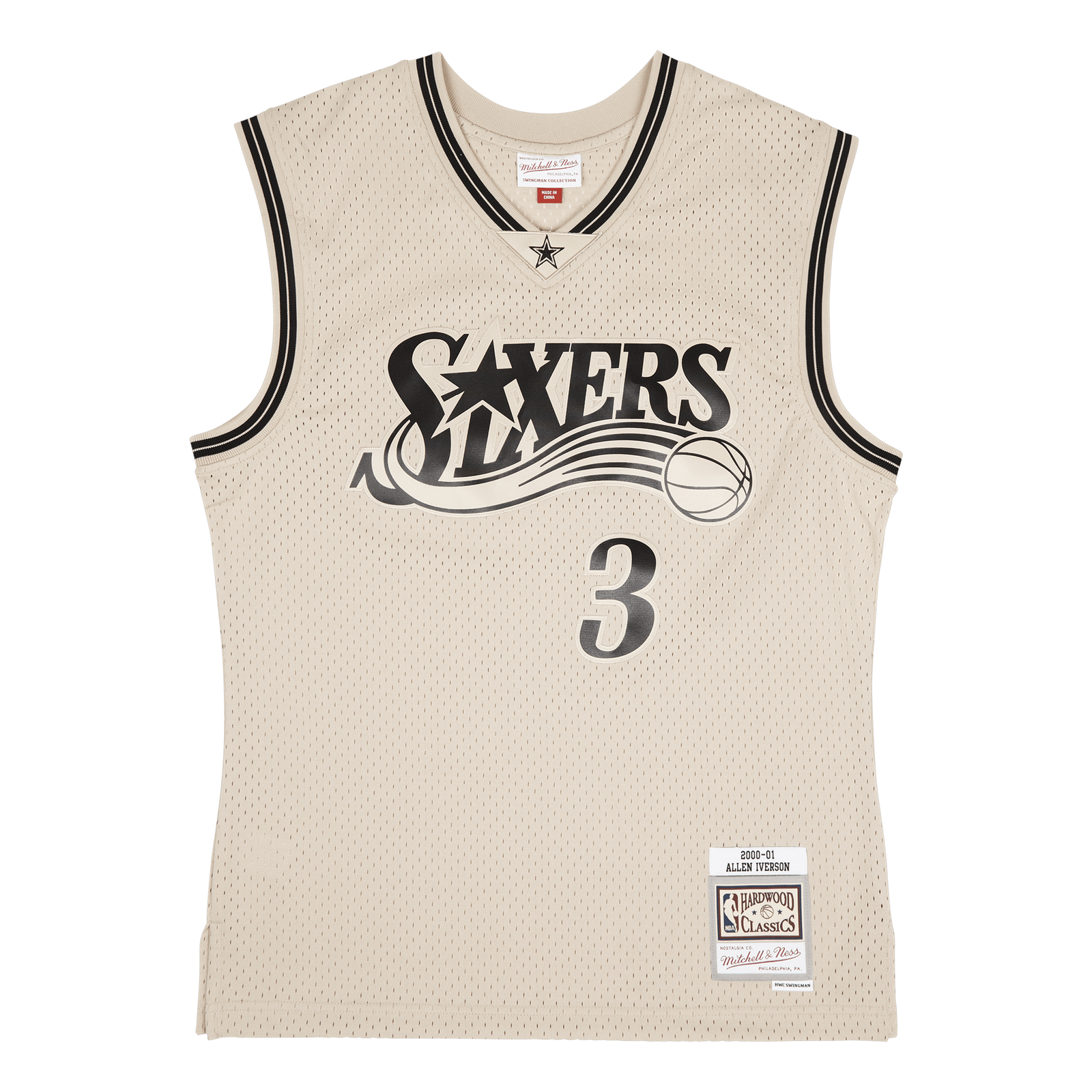 76ers Khaki Swingman Jersey