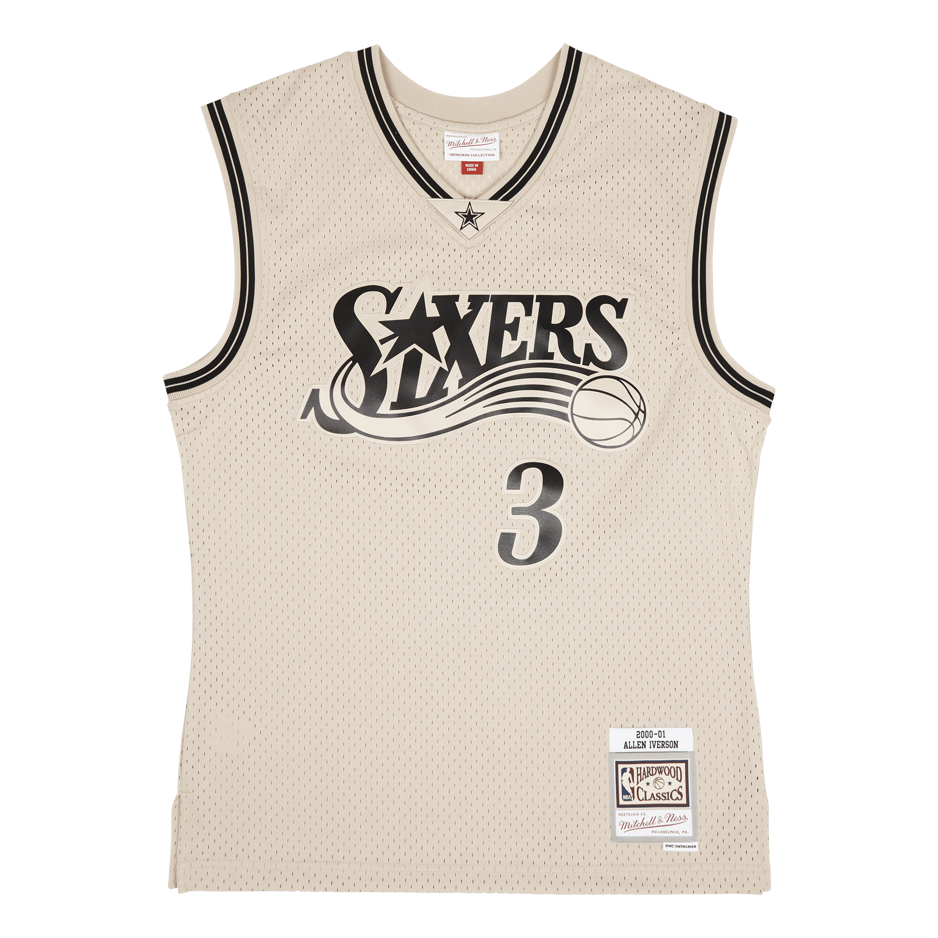 76ers Khaki Swingman Jersey