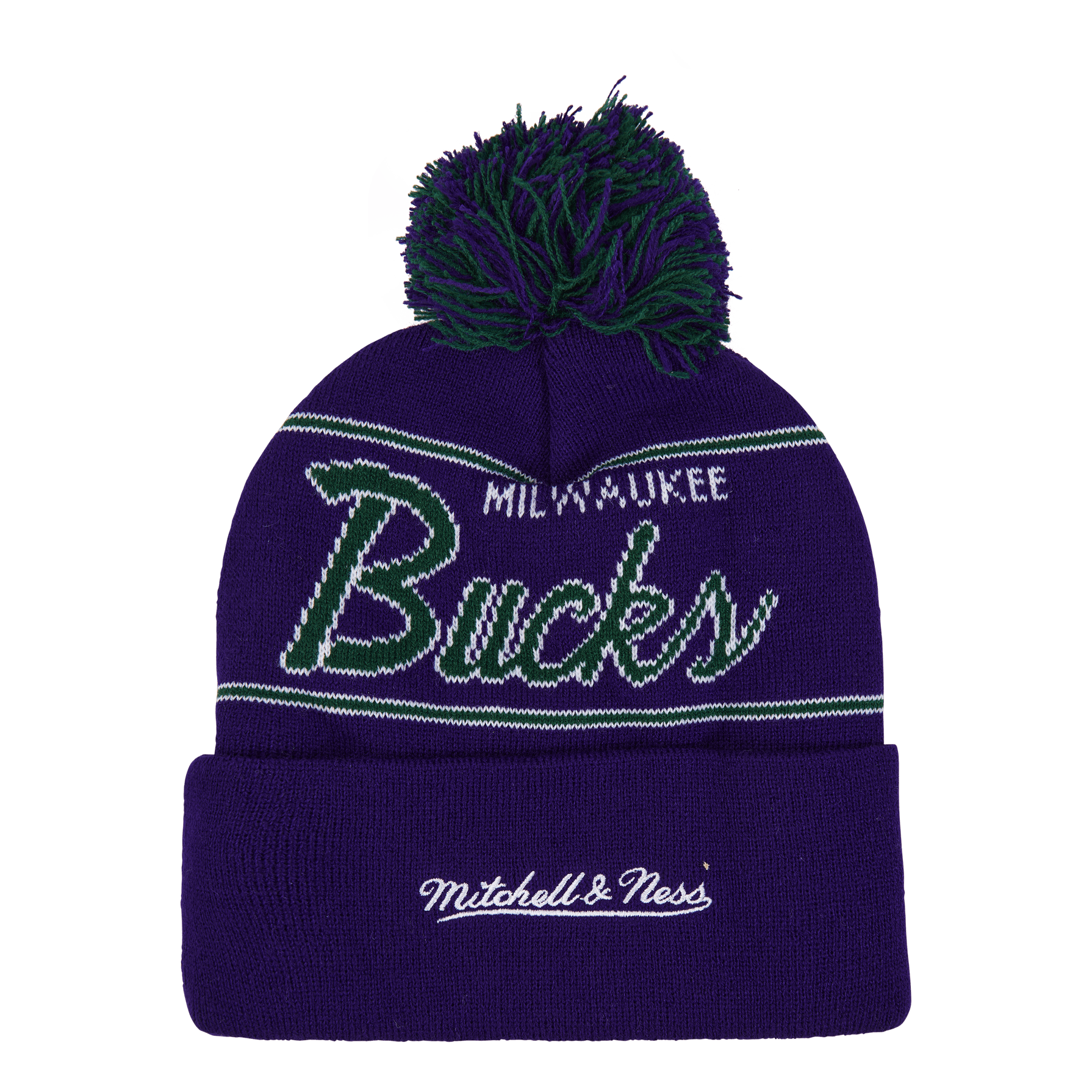 Bucks Script Pom Beanie HWC