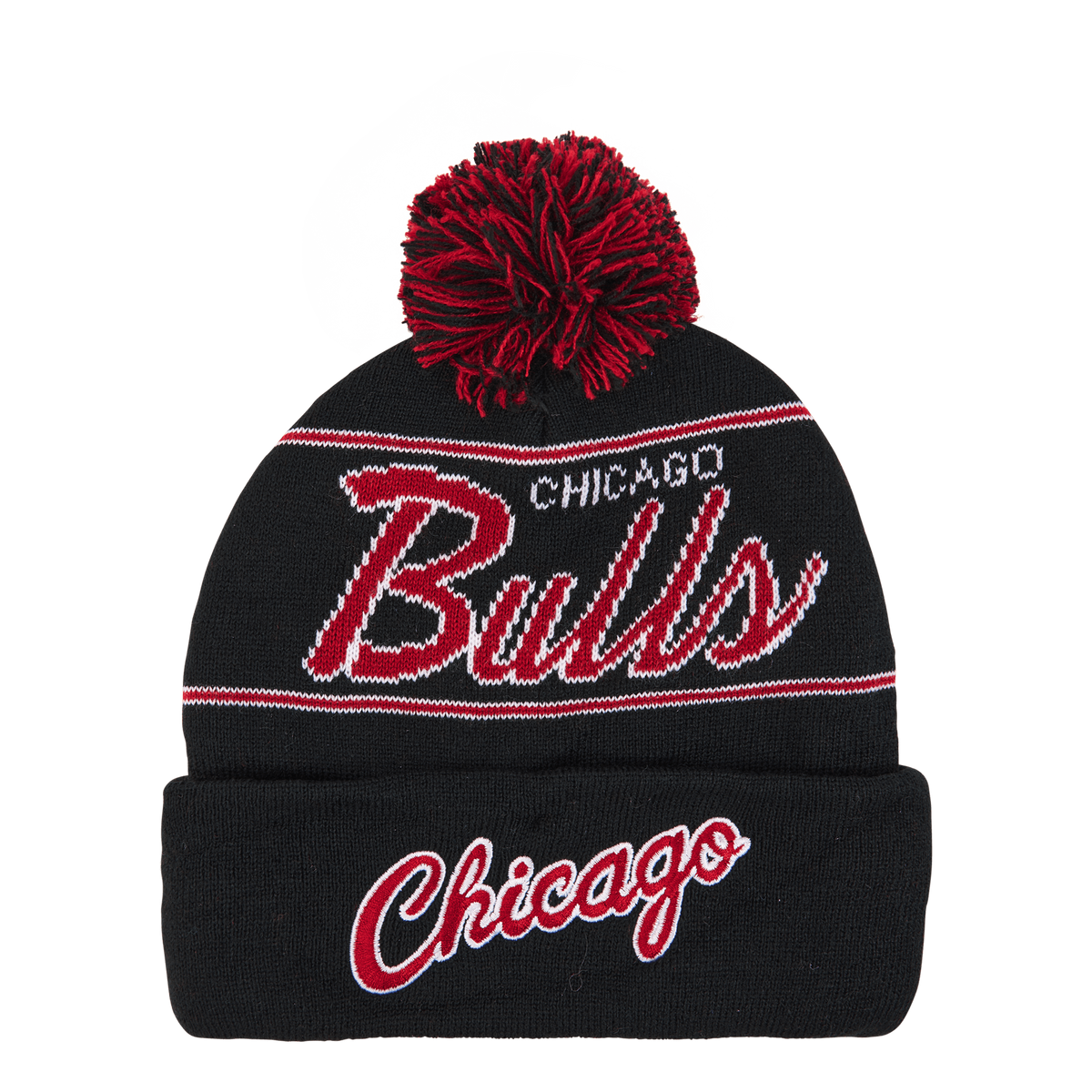 Bulls Script Pom Beanie HWC