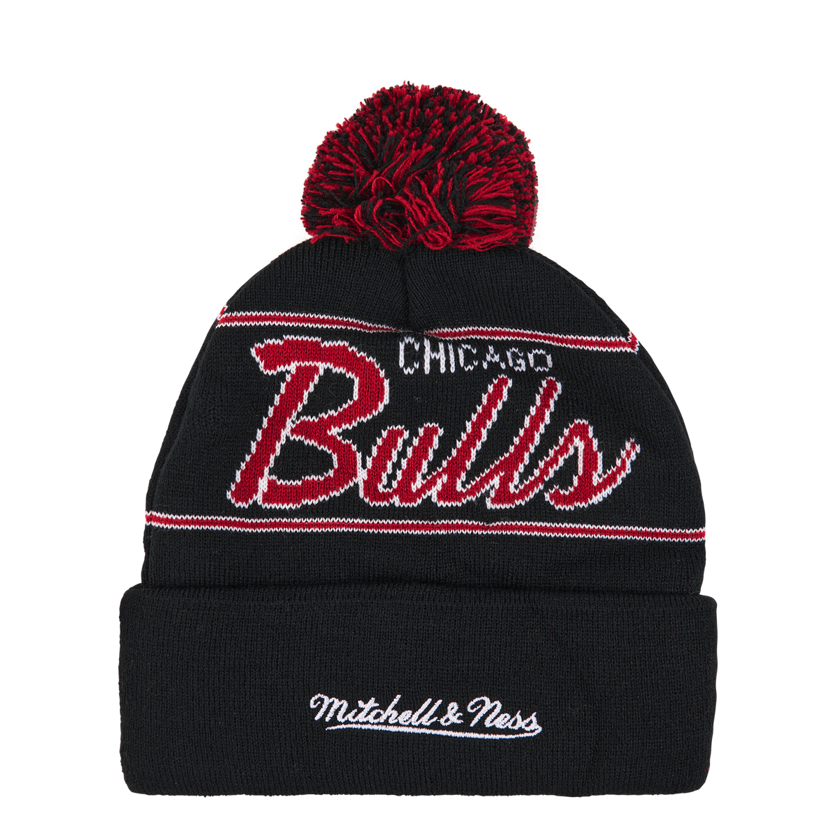 Bulls Script Pom Beanie HWC