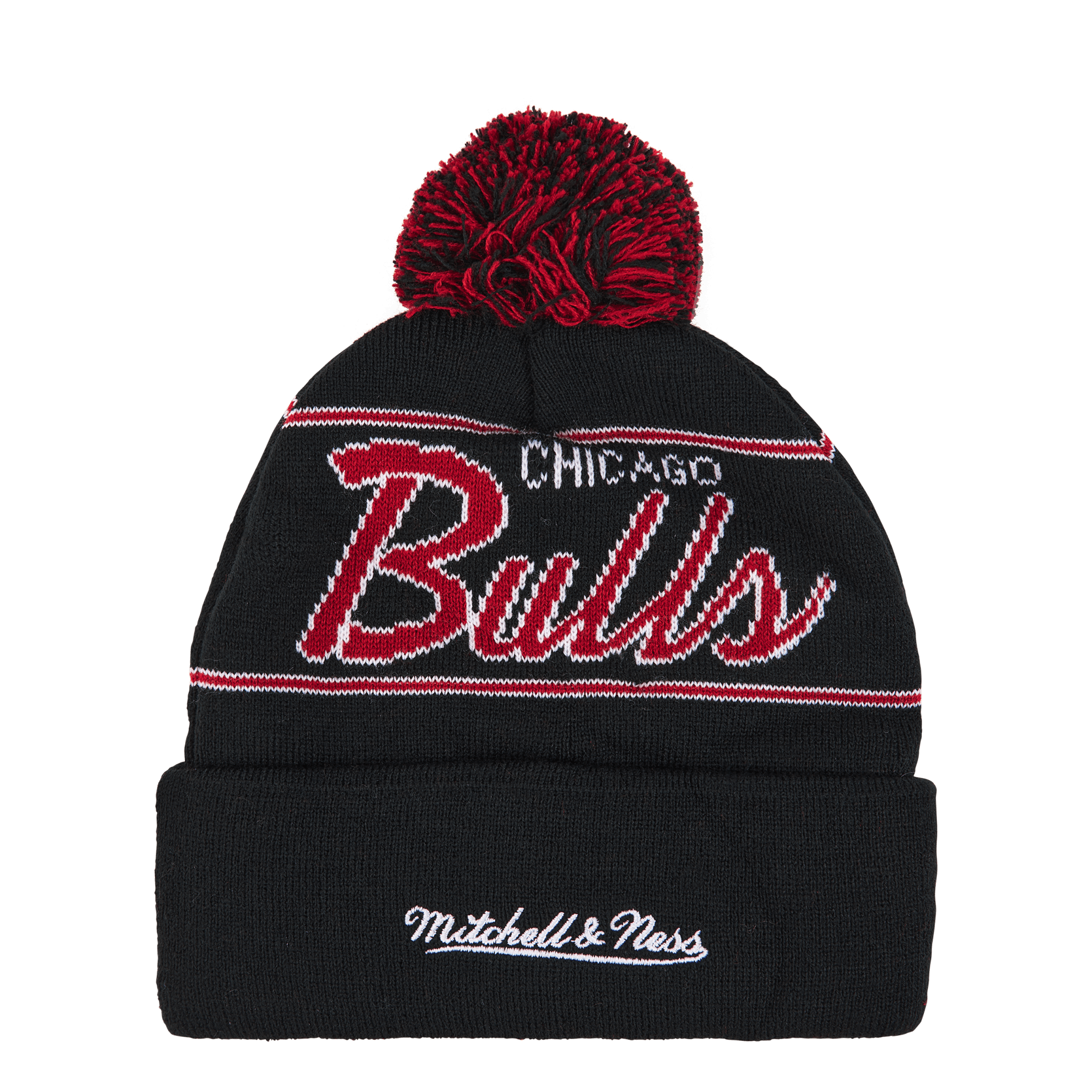 Bulls Script Pom Beanie HWC