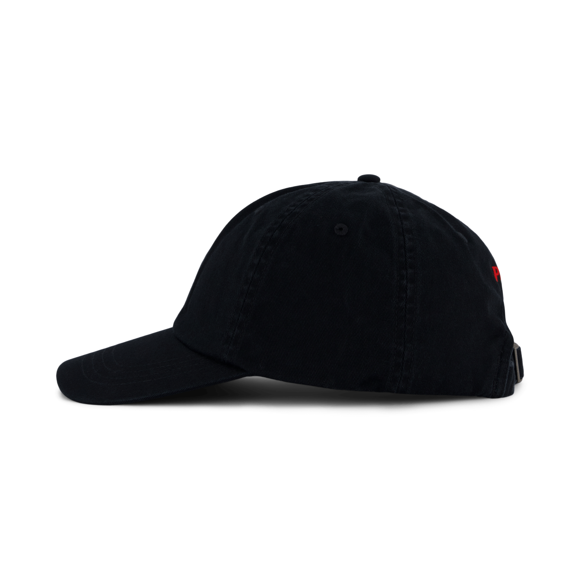 Cotton Chino Ball Cap Polo Black /  RL2000 Red