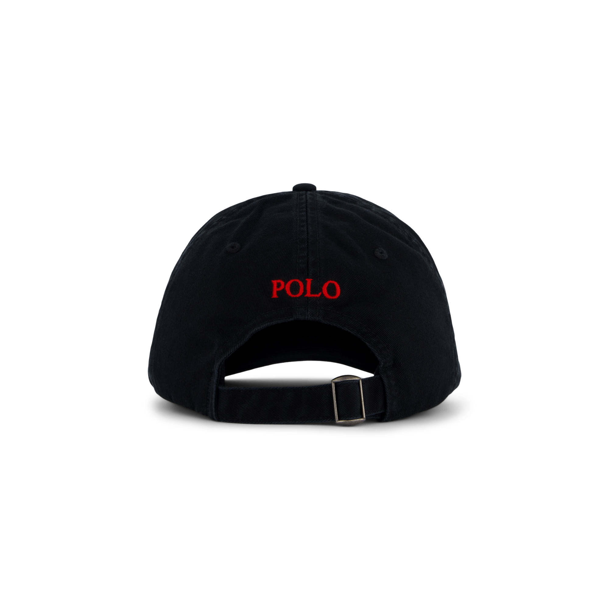 Cotton Chino Ball Cap Polo Black /  RL2000 Red