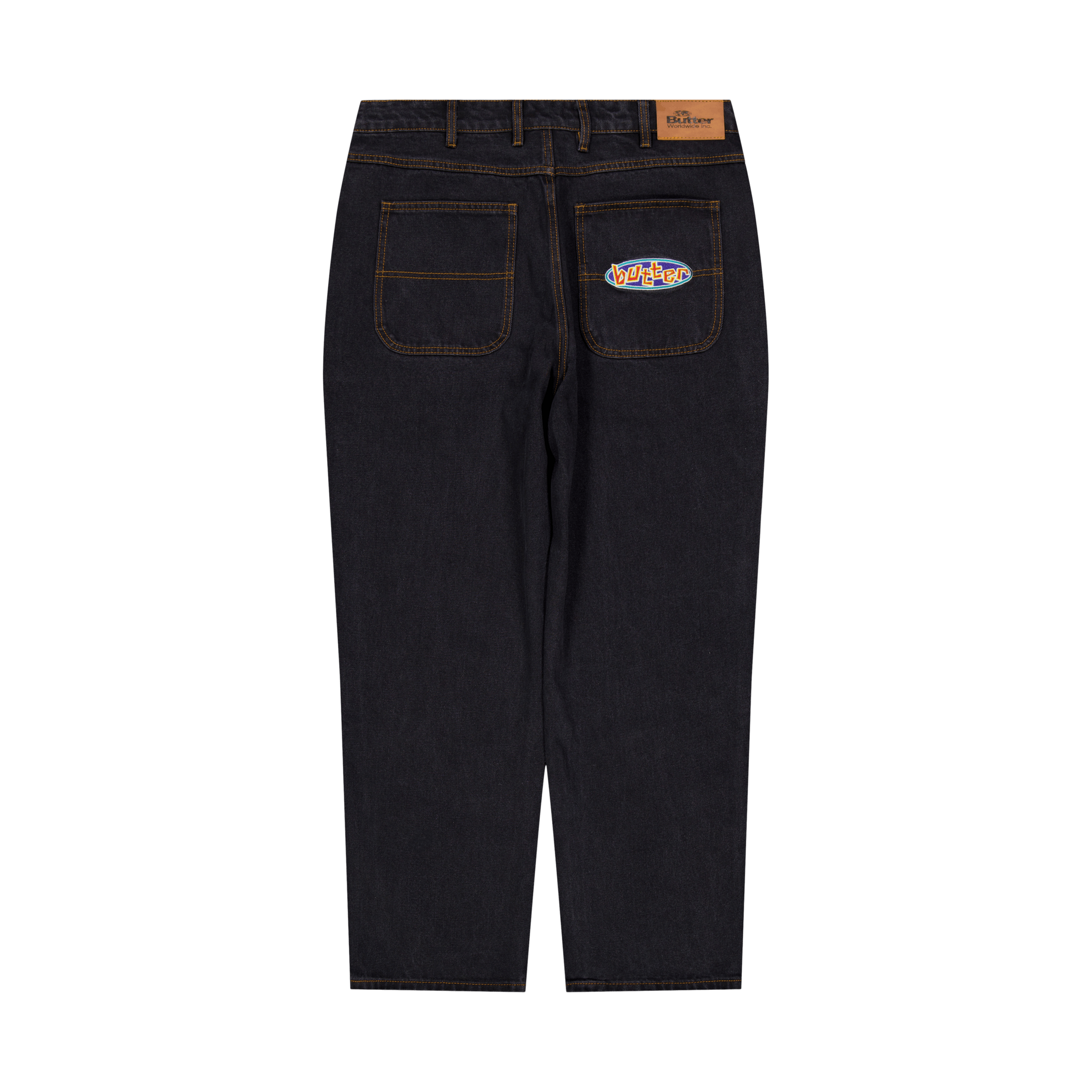 Scattered Denim Pants Faded Black