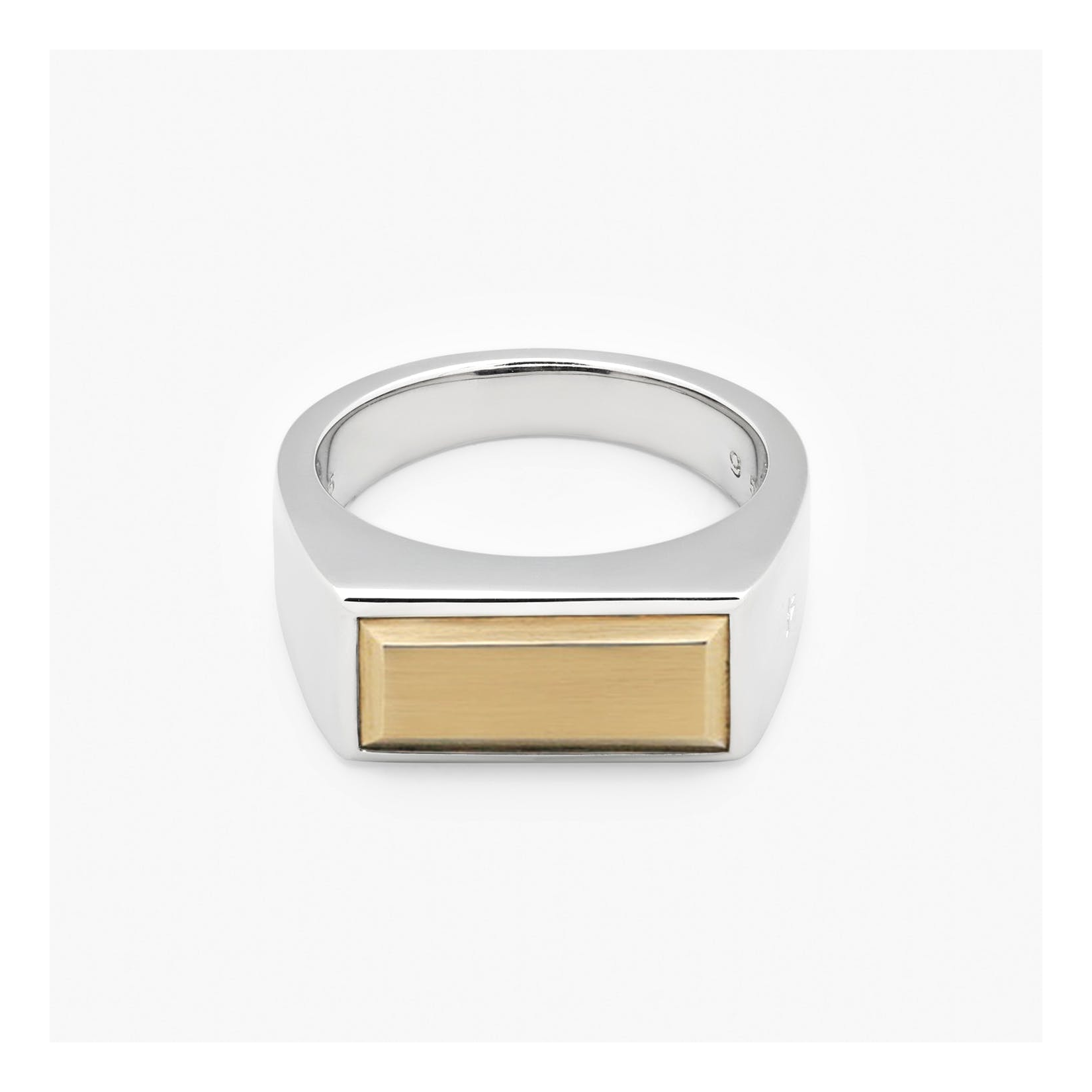 Silver Step sterling-silver & 9kt gold ring | Tom Wood | MATCHES UK