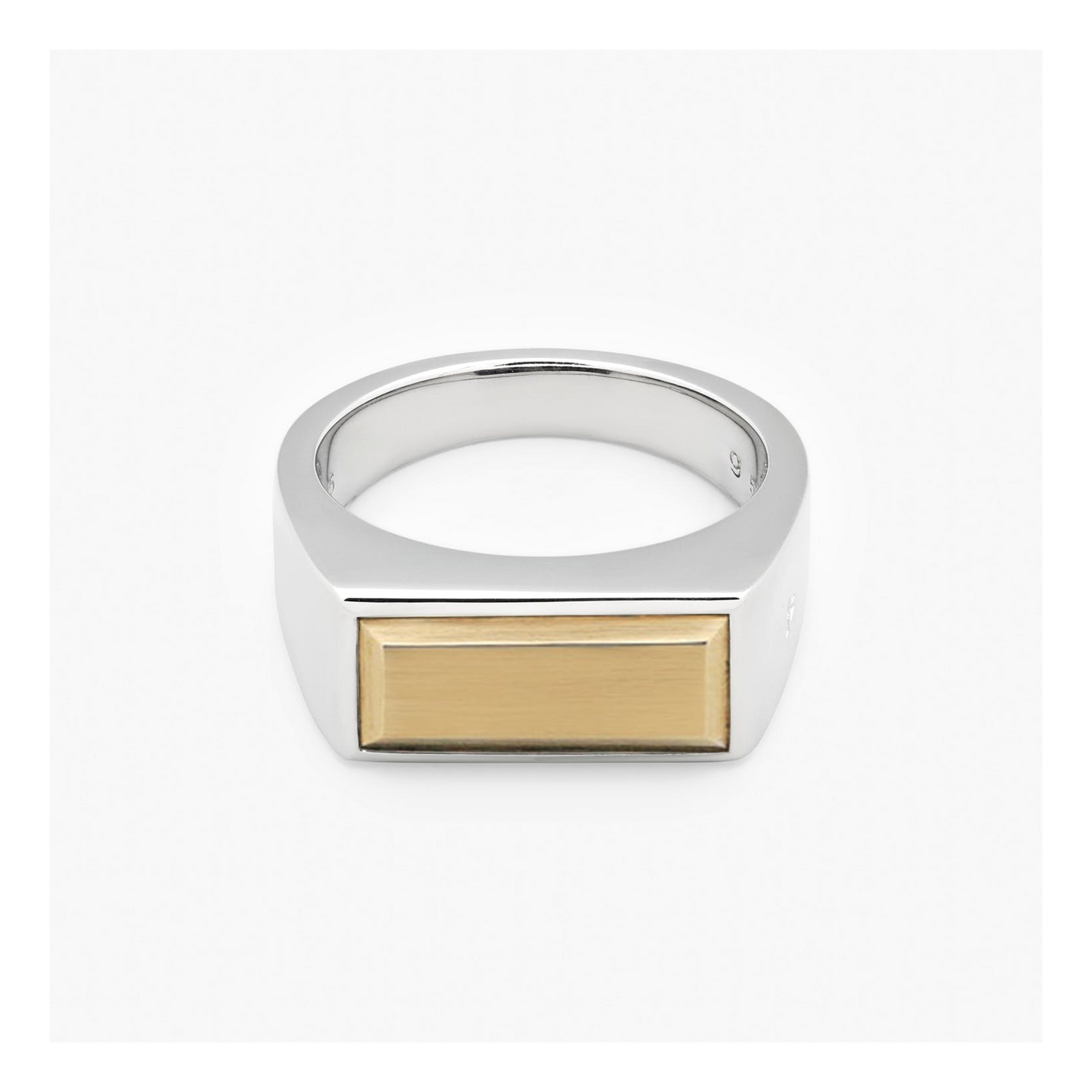 Peaky Ring Gold Top Silver