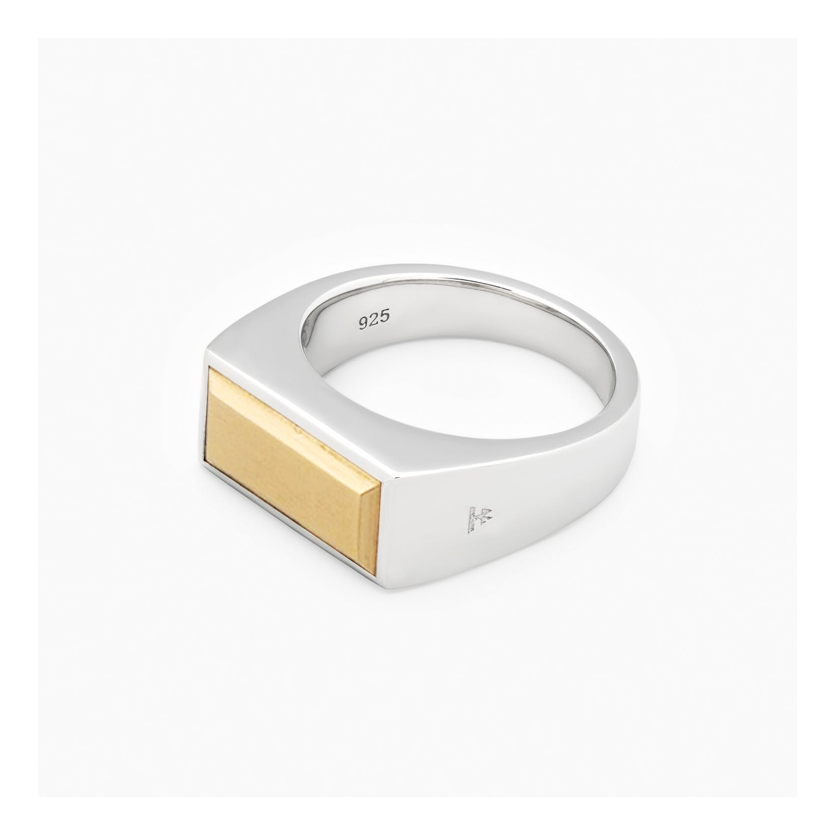 Peaky Ring Gold Top Silver