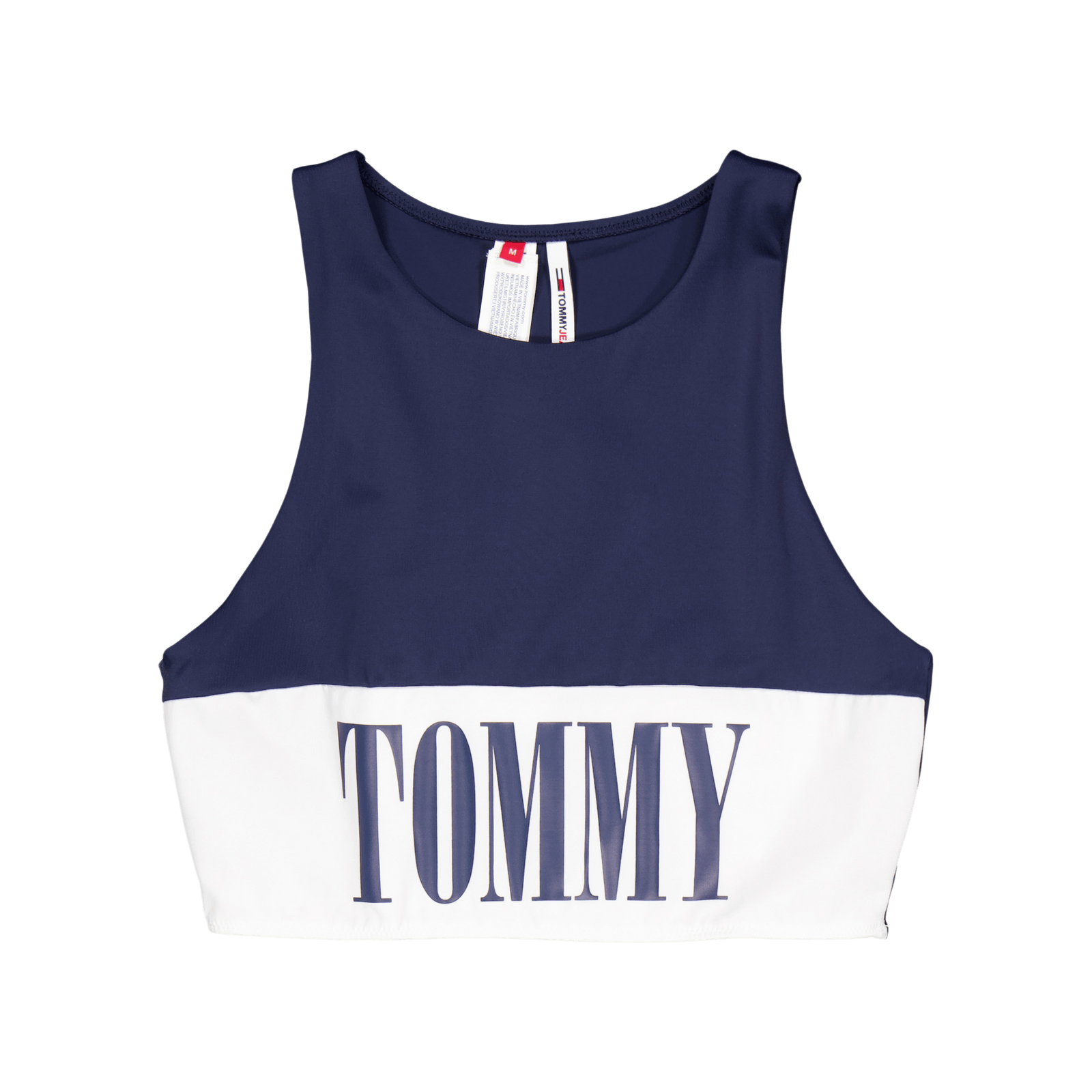 High Neck Crop Top  (ext Sizes Blue