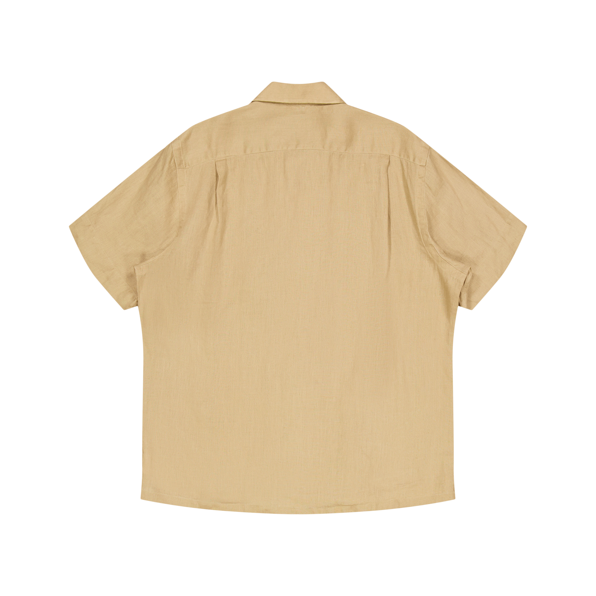 Classic Fit Linen Camp Shirt Vintage Khaki