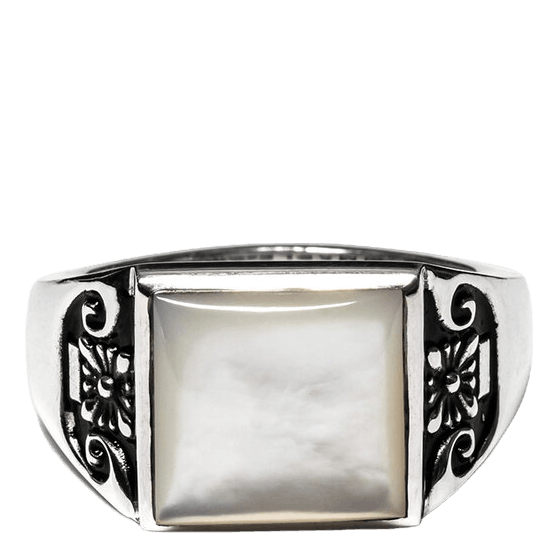 Collegiate Ring Blank Silver 925/mother Of Pearl