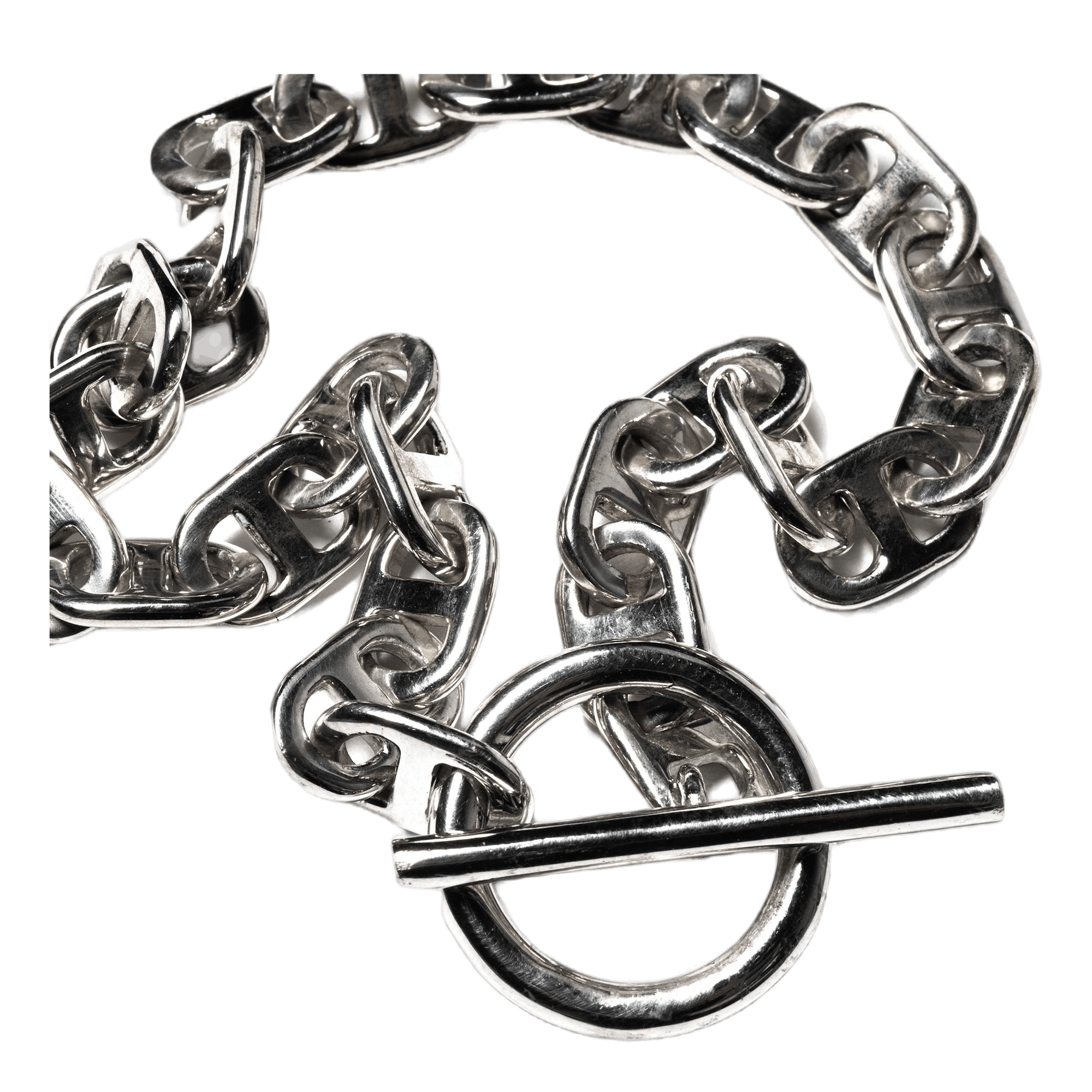 Chain Link Bracelet 7mm Silver 925