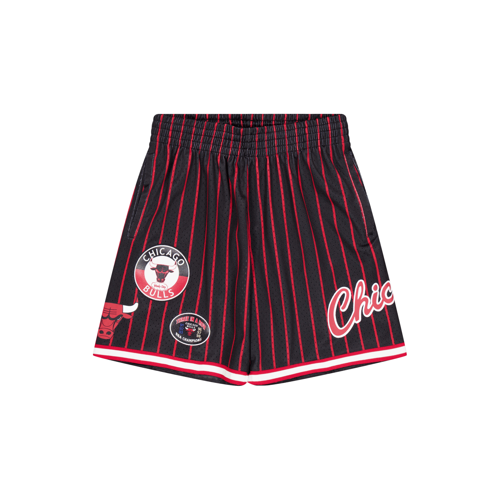 M&n City Collection Mesh Short Black/red