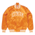 College Satin Bomber Jacket Orange