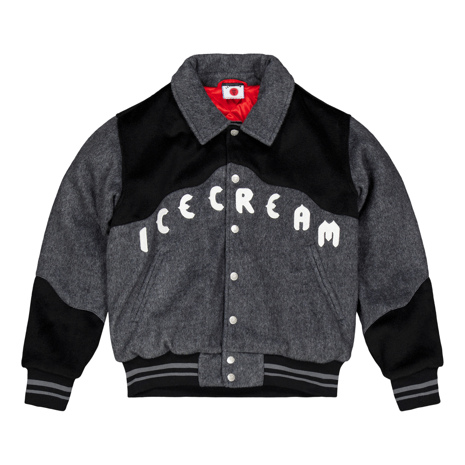 Western Varsity Jacket Grey