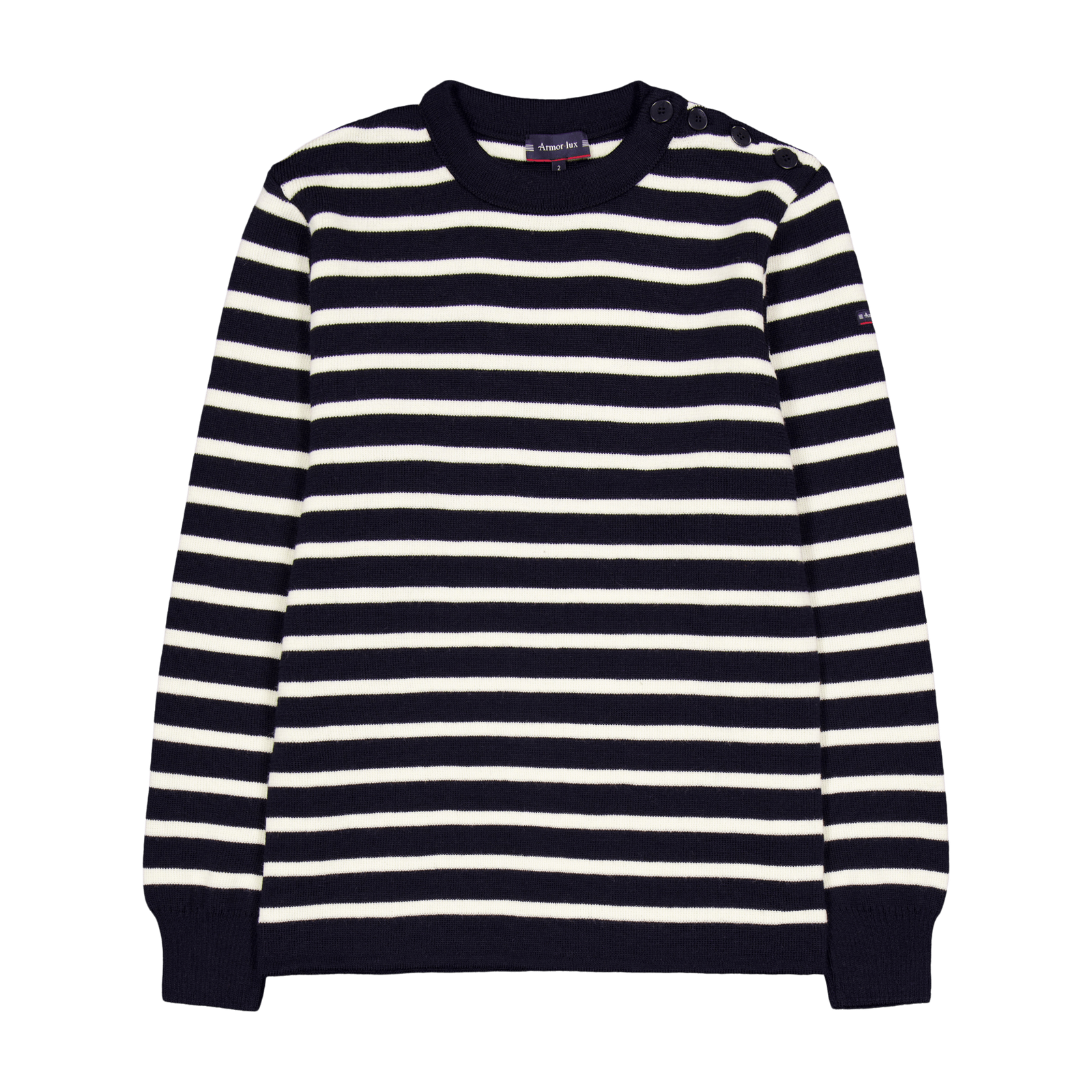 Pull Marin Rayé "fou Rich Navy/nature