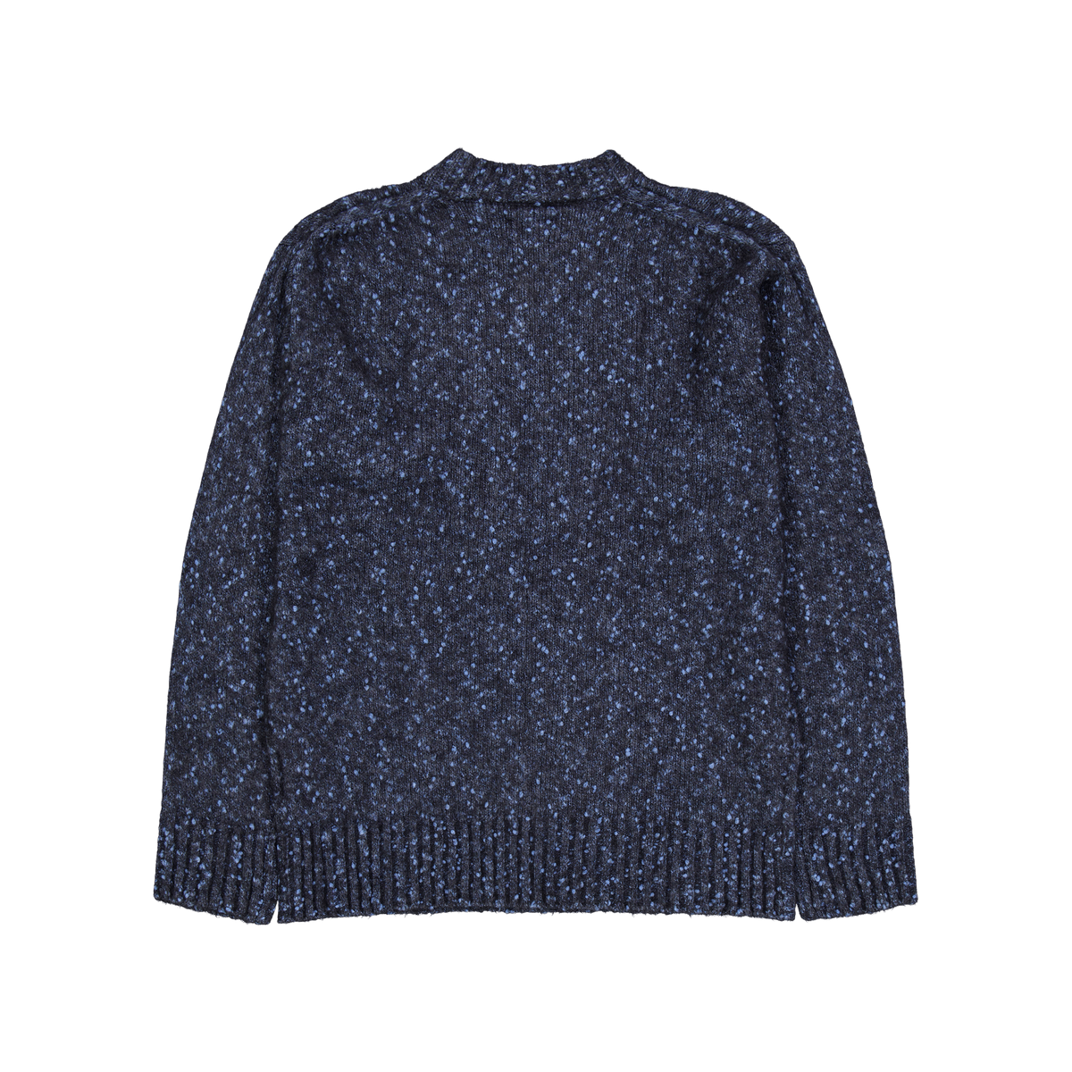 Rasmus Relaxed Tweed V-neck Sw Light Stone Blue