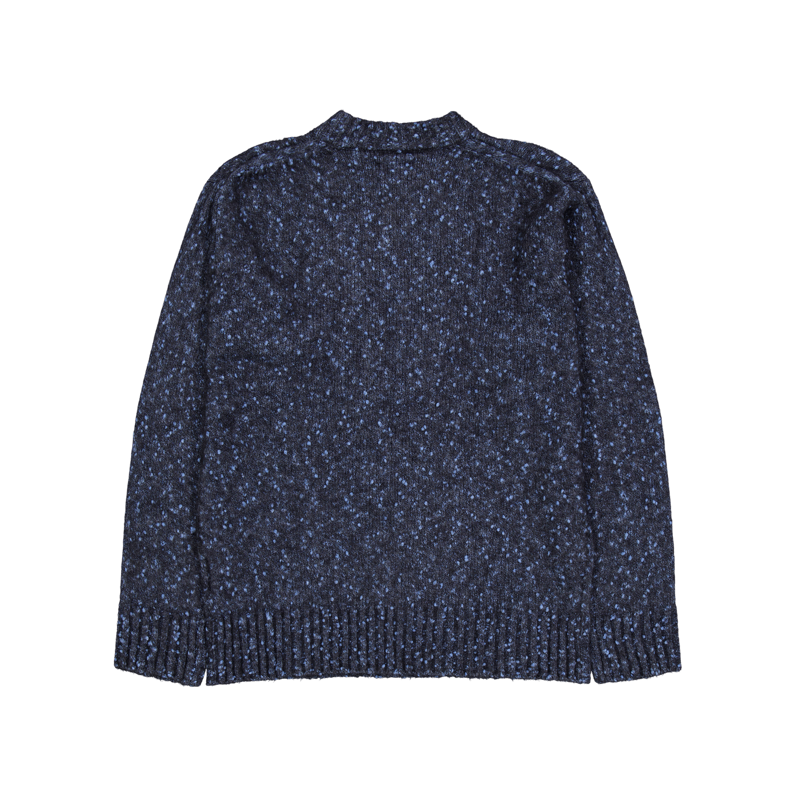 Rasmus Relaxed Tweed V-neck Sw Light Stone Blue