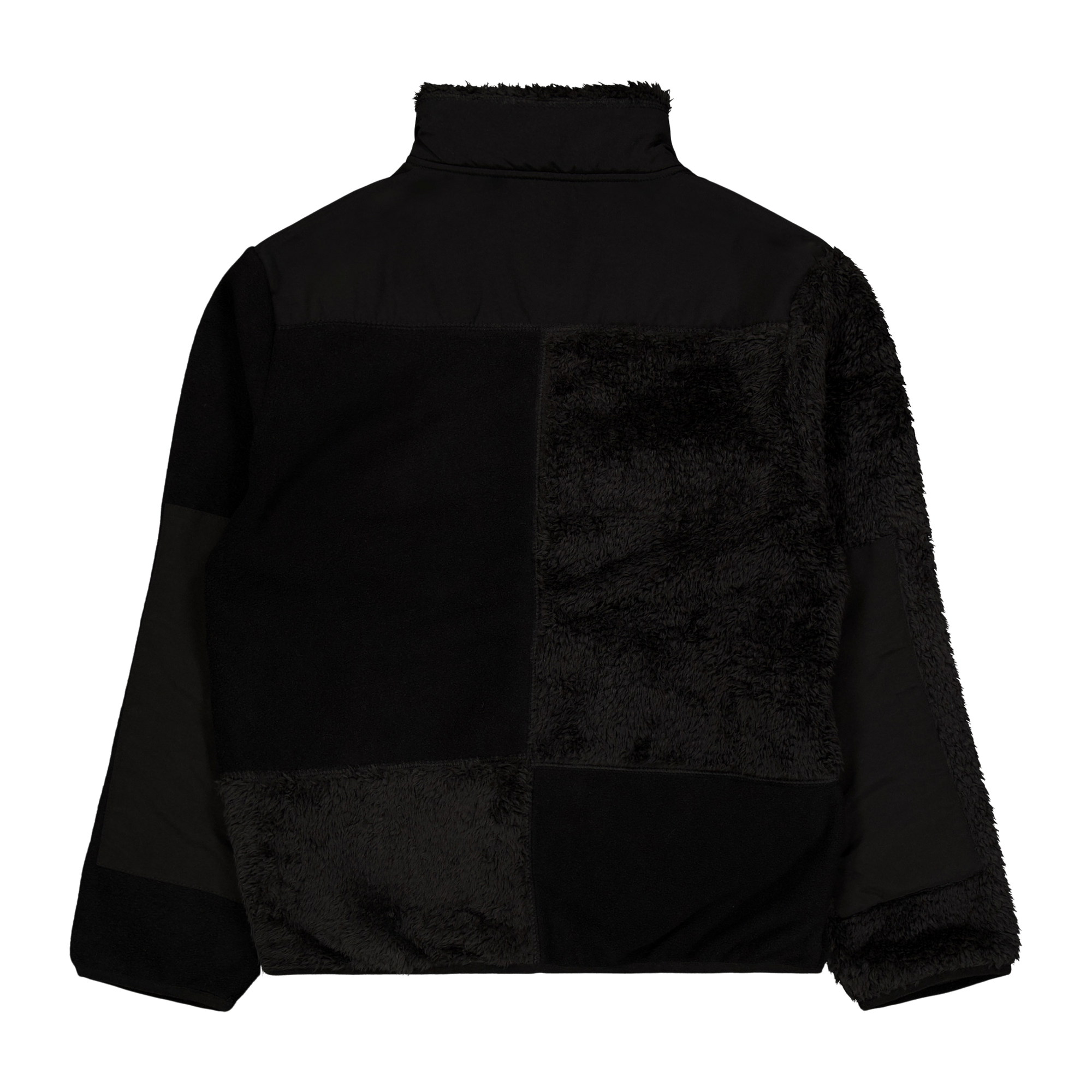 Patchwork Fleece Jacket Black