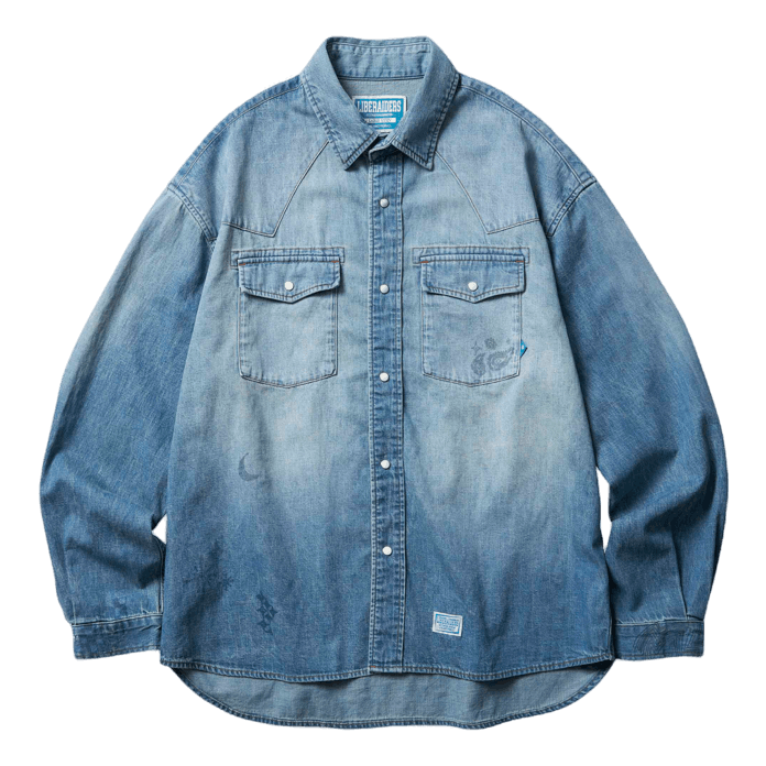 Vintage Wash Denim Shirt Indigo