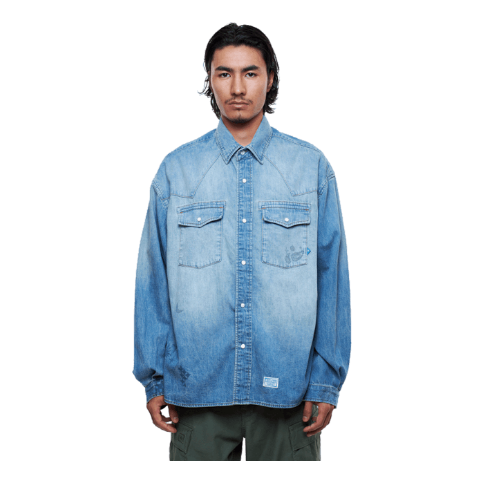 Vintage Wash Denim Shirt Indigo