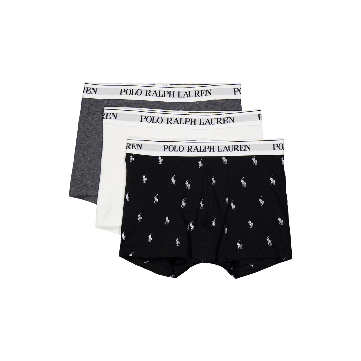 Classic Stretch-Cotton Trunk 3-Pack 3Pk Wht/Chcl Htr/Blk Aopp