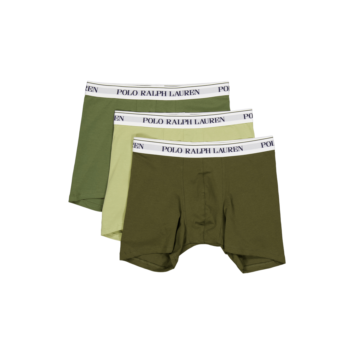 Stretch Cotton Boxer Brief 3-Pack 3PK Lt Olv / Cls Drb Olv / Def Grn