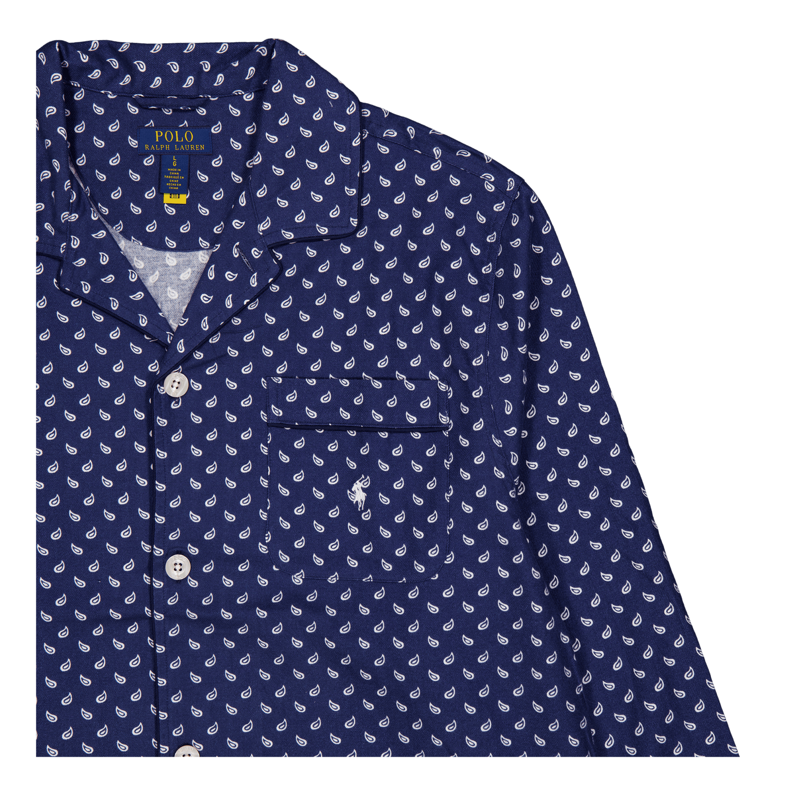 Plaid Flannel Pajama Set Navy Plaid