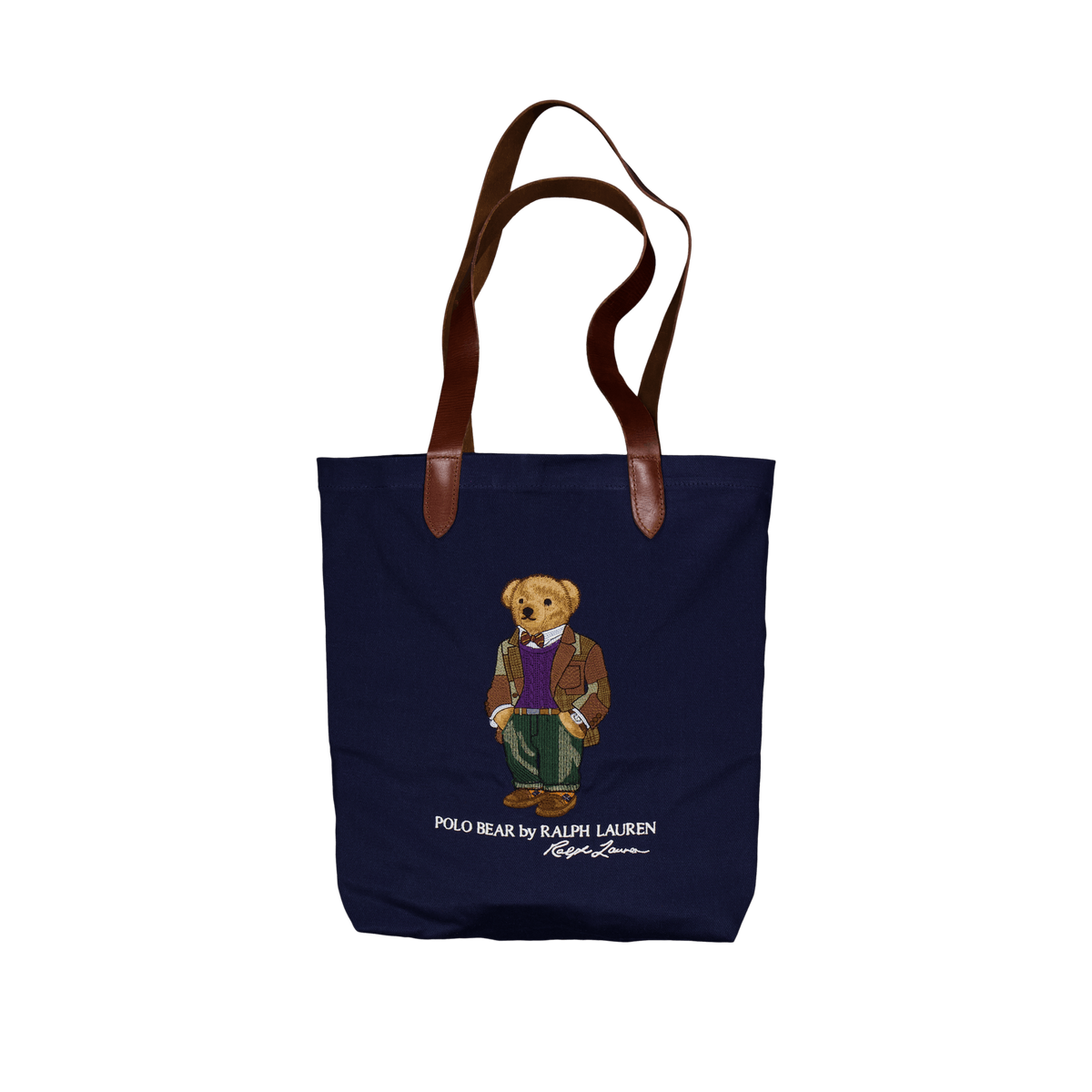 Polo Bear Twill Shopper Tote Newport Navy Bear